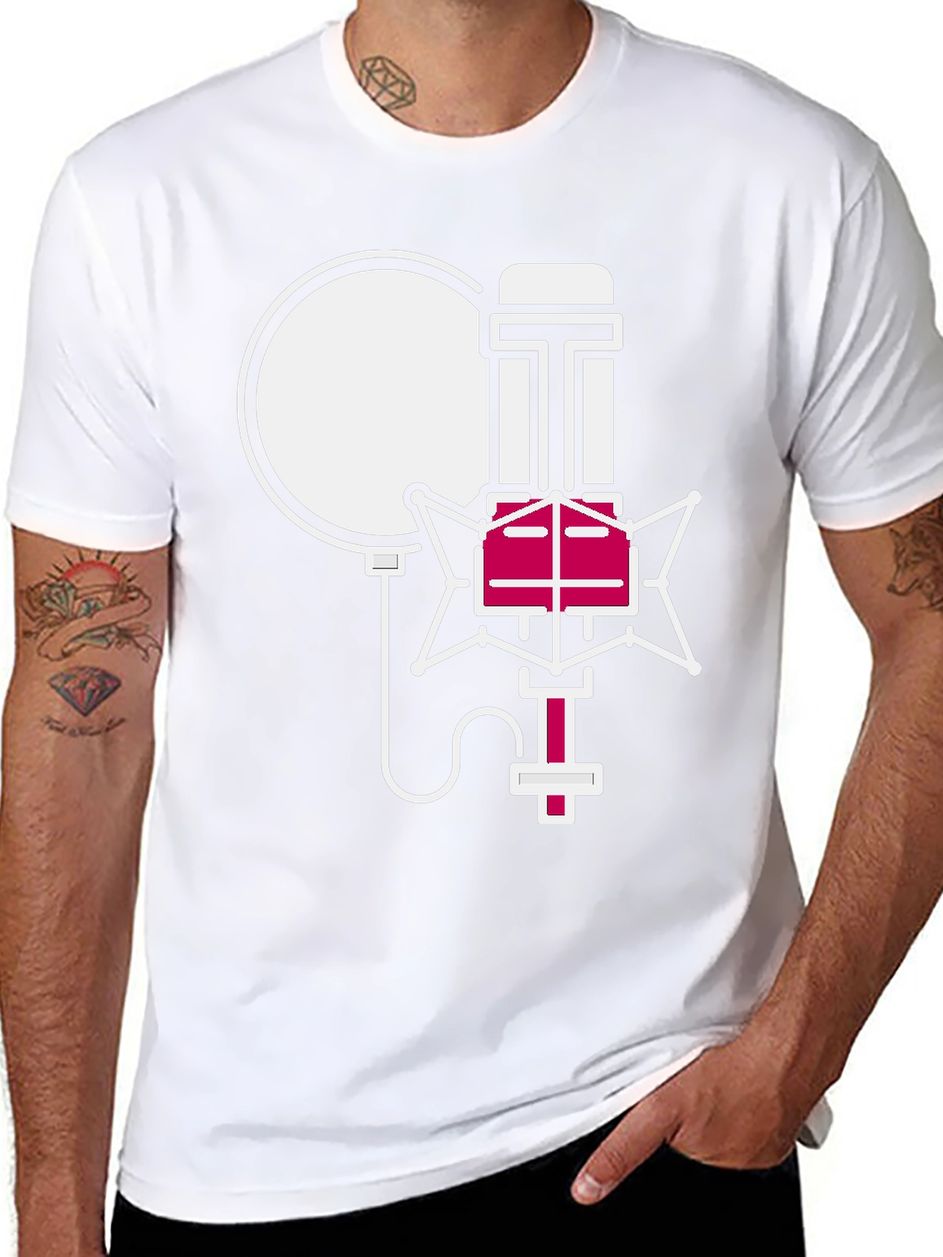 Retro Microphone Graphic Tee