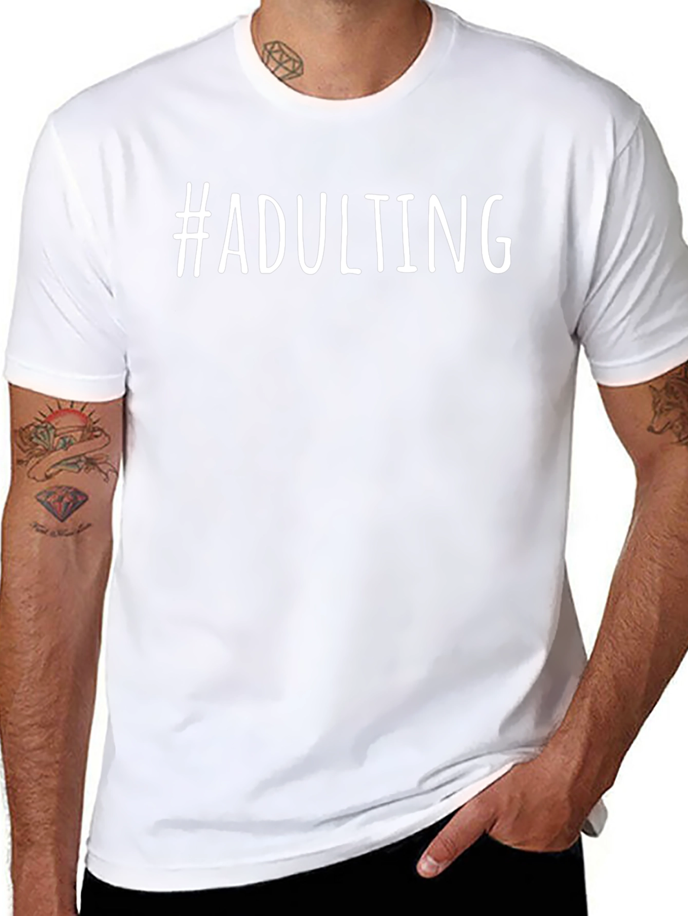 #Adulting Graphic Tee - Comfortable Everyday Wear