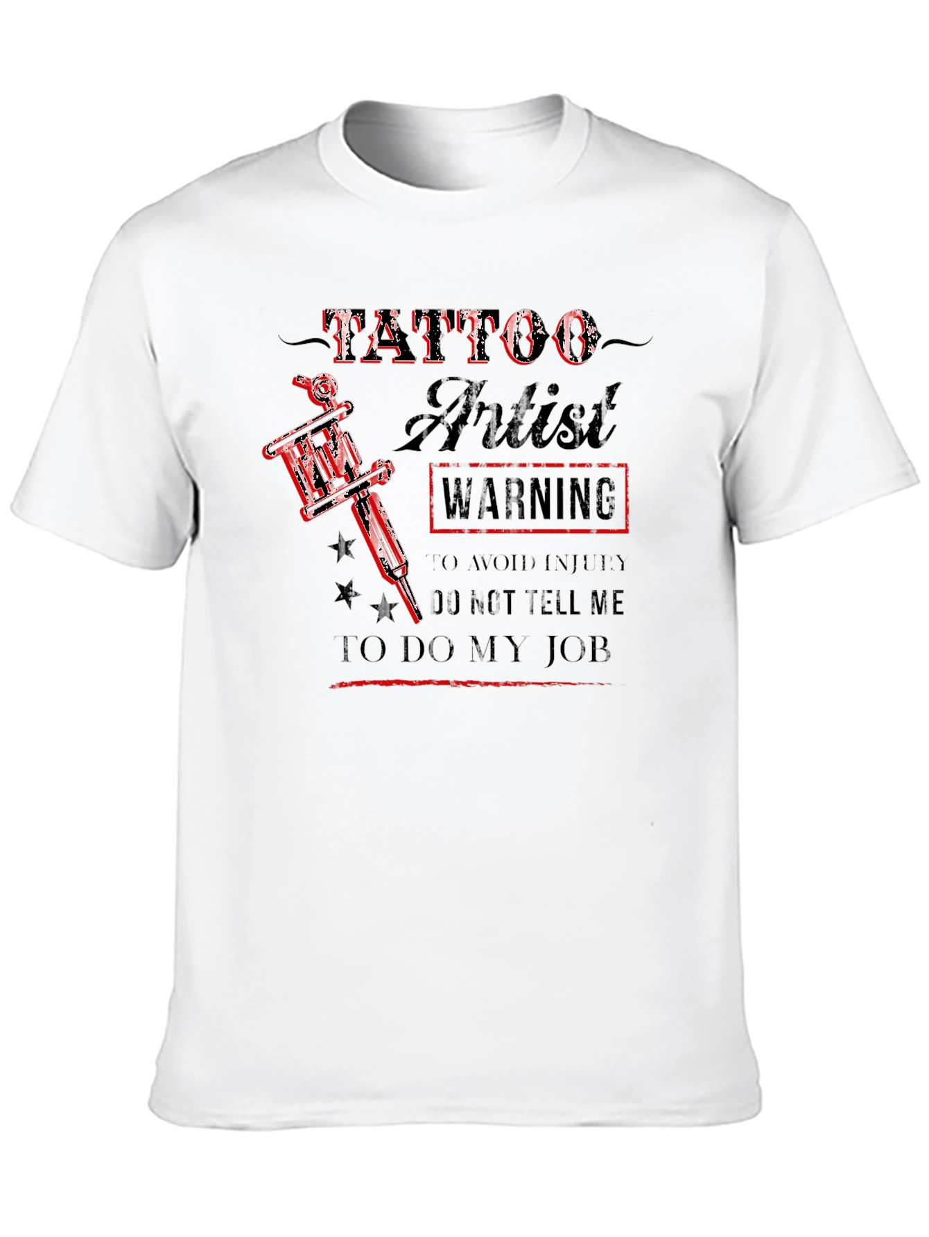 Tattoo Artist Warning Black T-Shirt