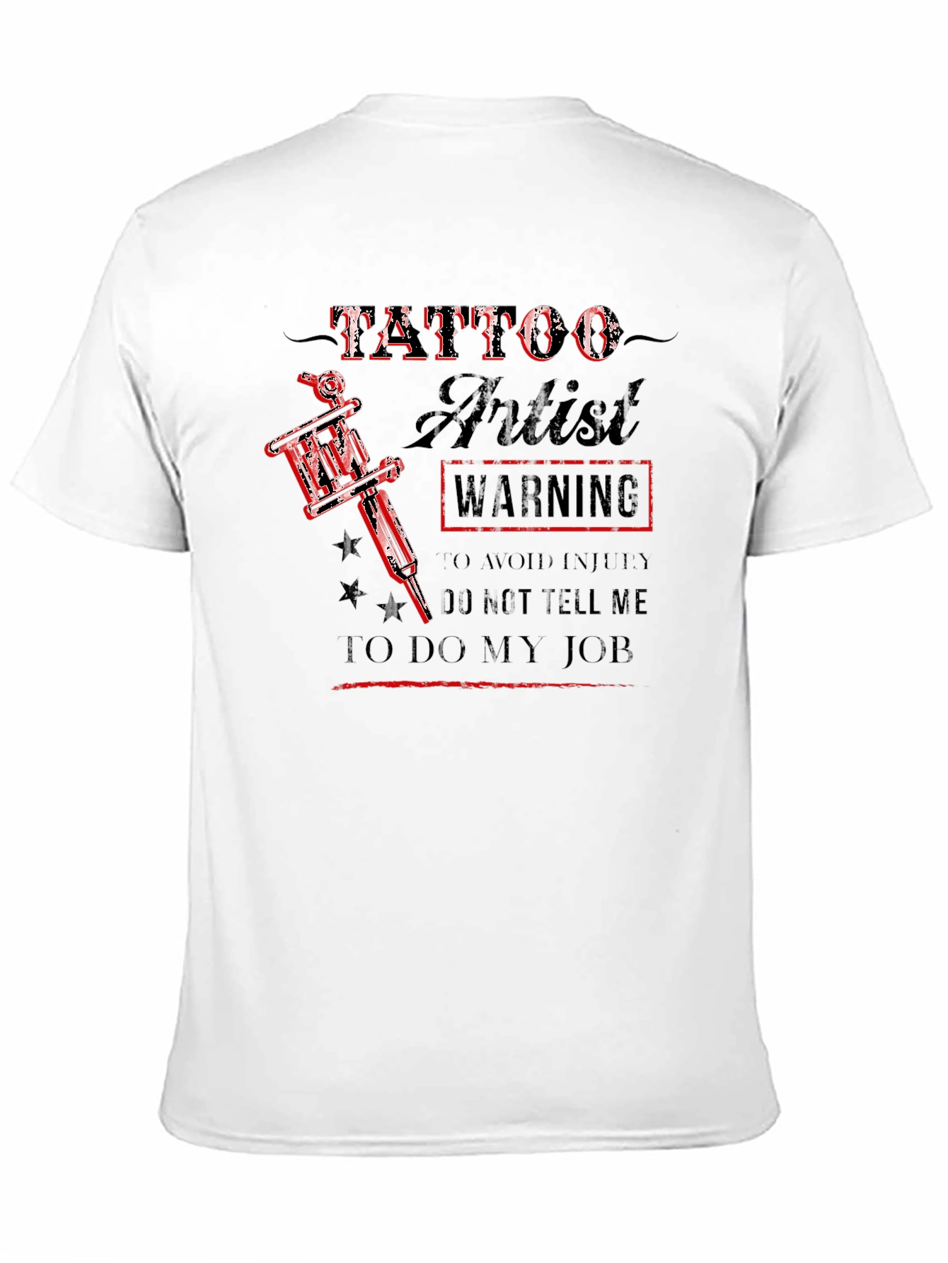 Tattoo Artist Warning Black T-Shirt