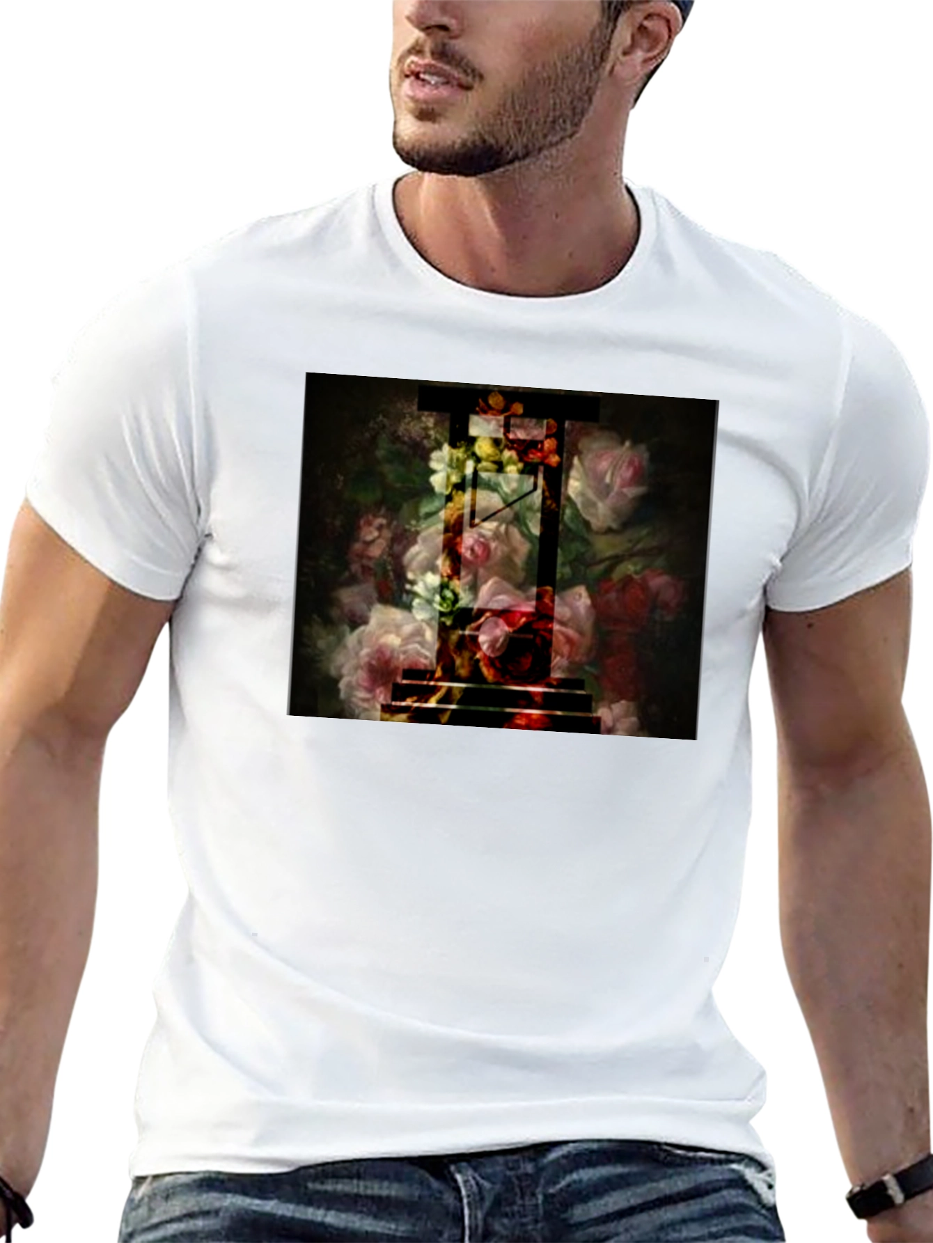 Floral Guillotine Black T-Shirt