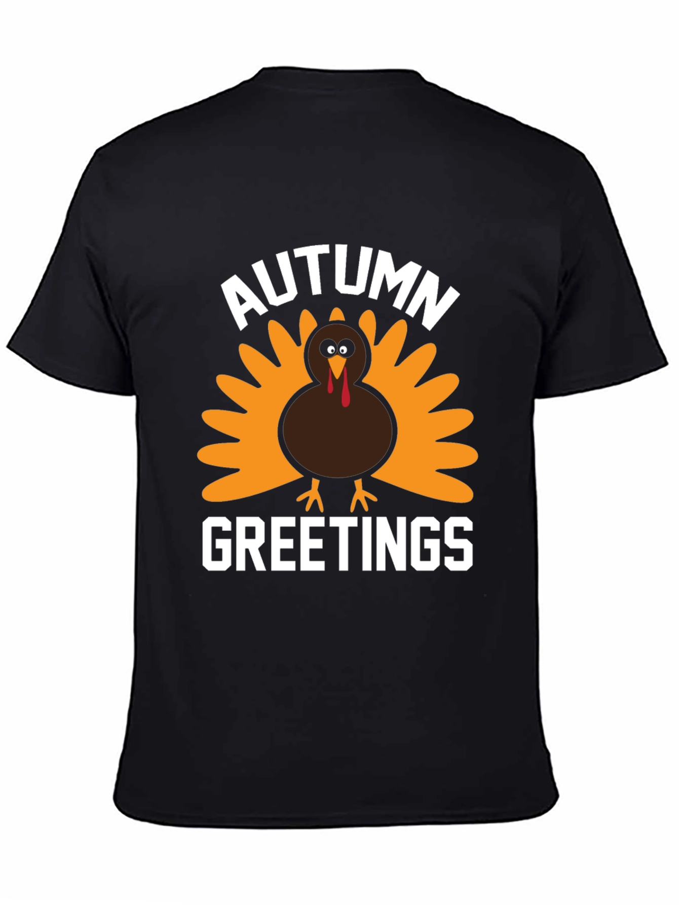 Autumn Greetings Turkey Graphic T-Shirt