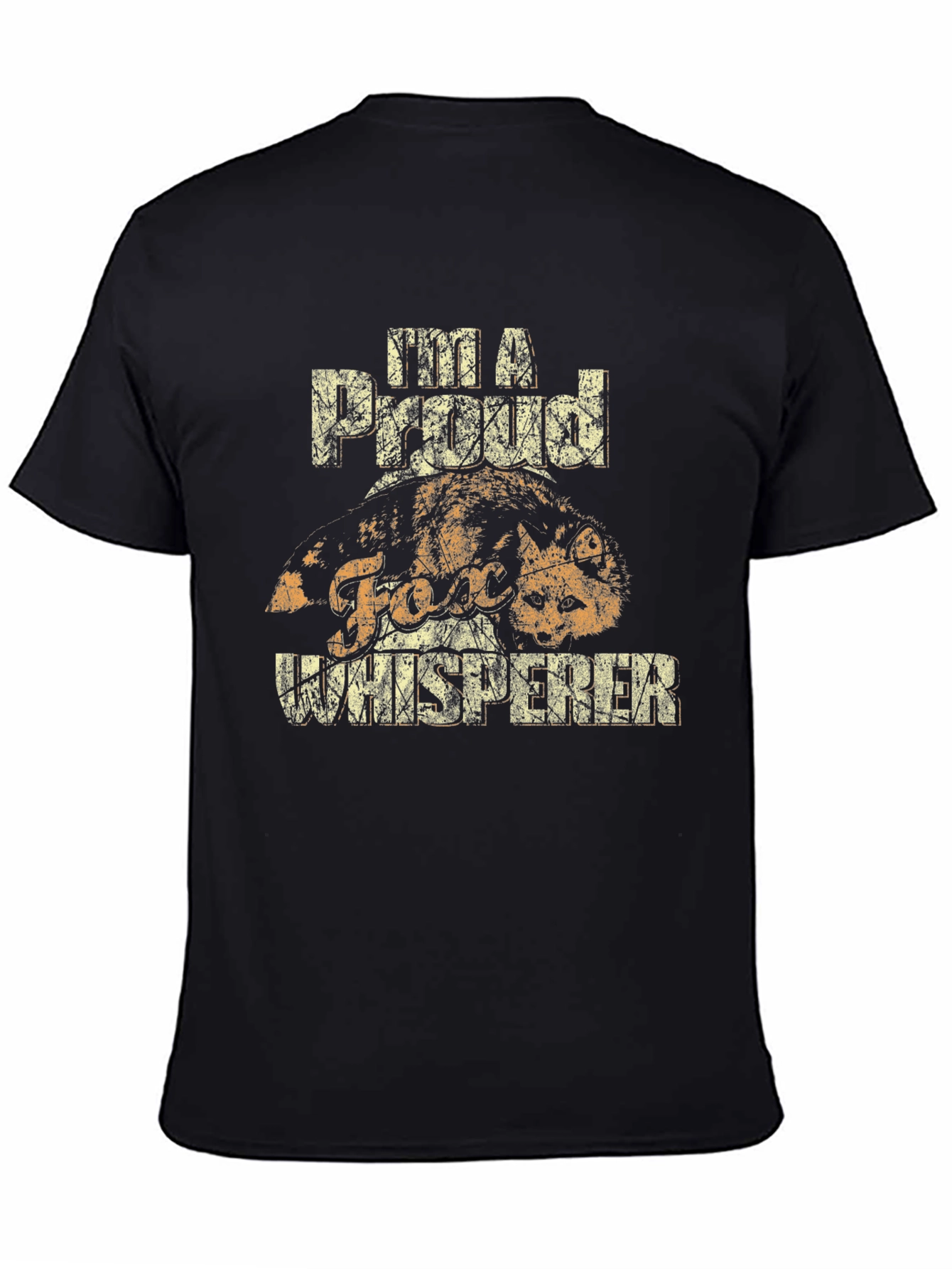 Fox Whisperer Graphic Tee - Black Cotton Comfort