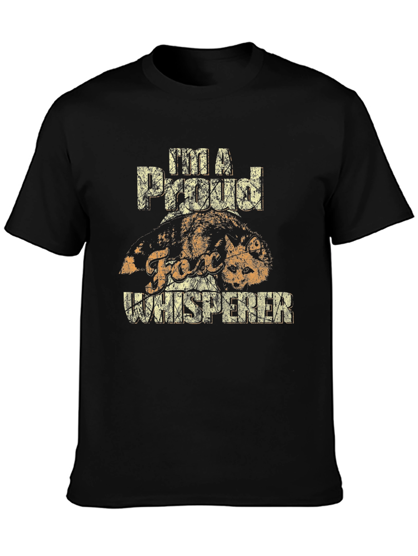 Fox Whisperer Graphic Tee - Black Cotton Comfort