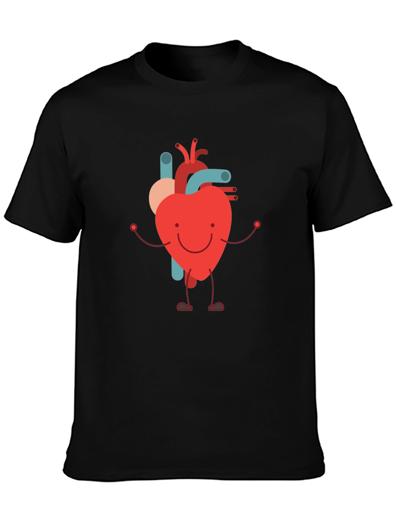 Cartoon Heart Graphic Tee - Fun & Unique Design
