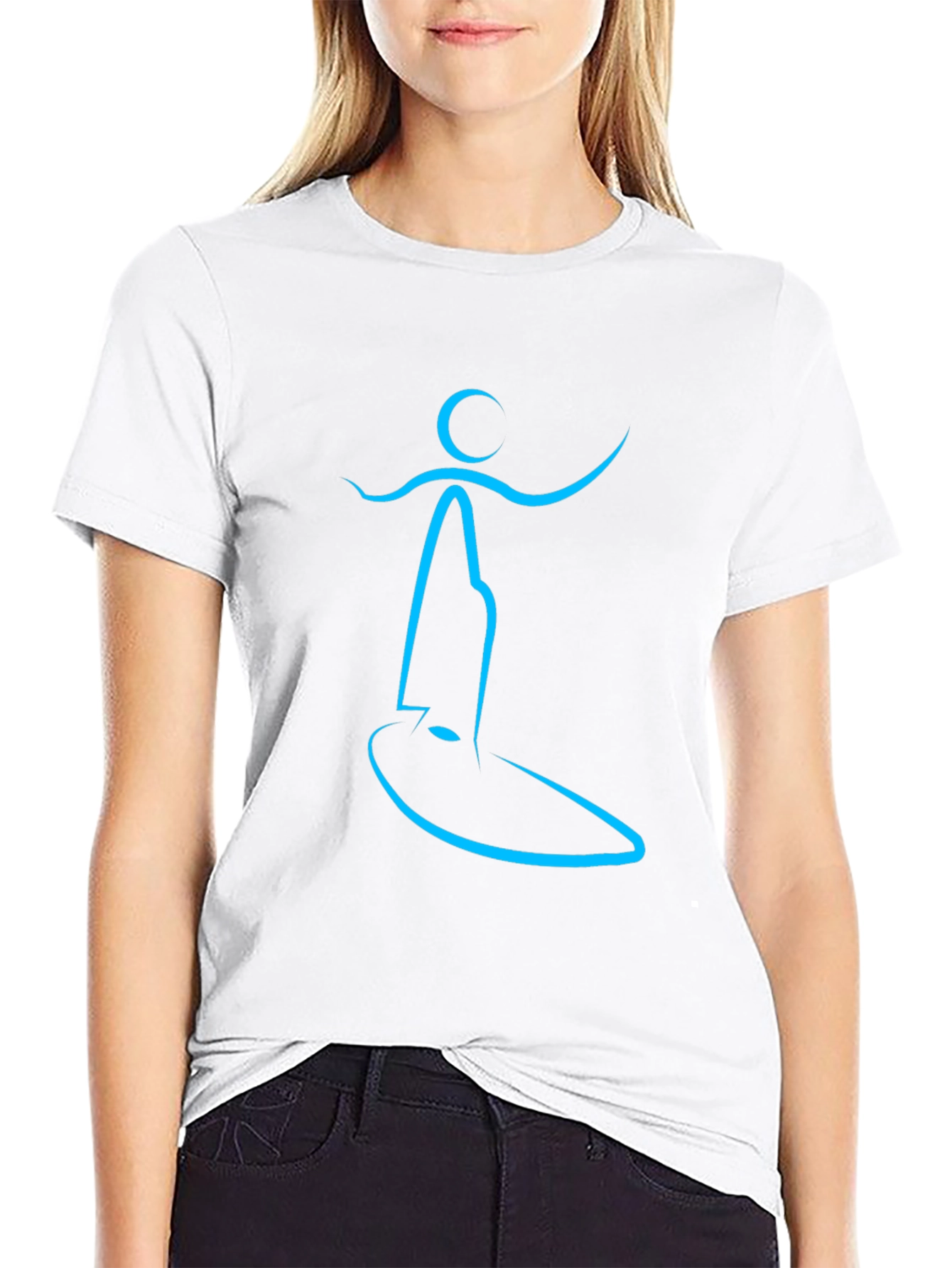 Surfing Silhouette Black Tee