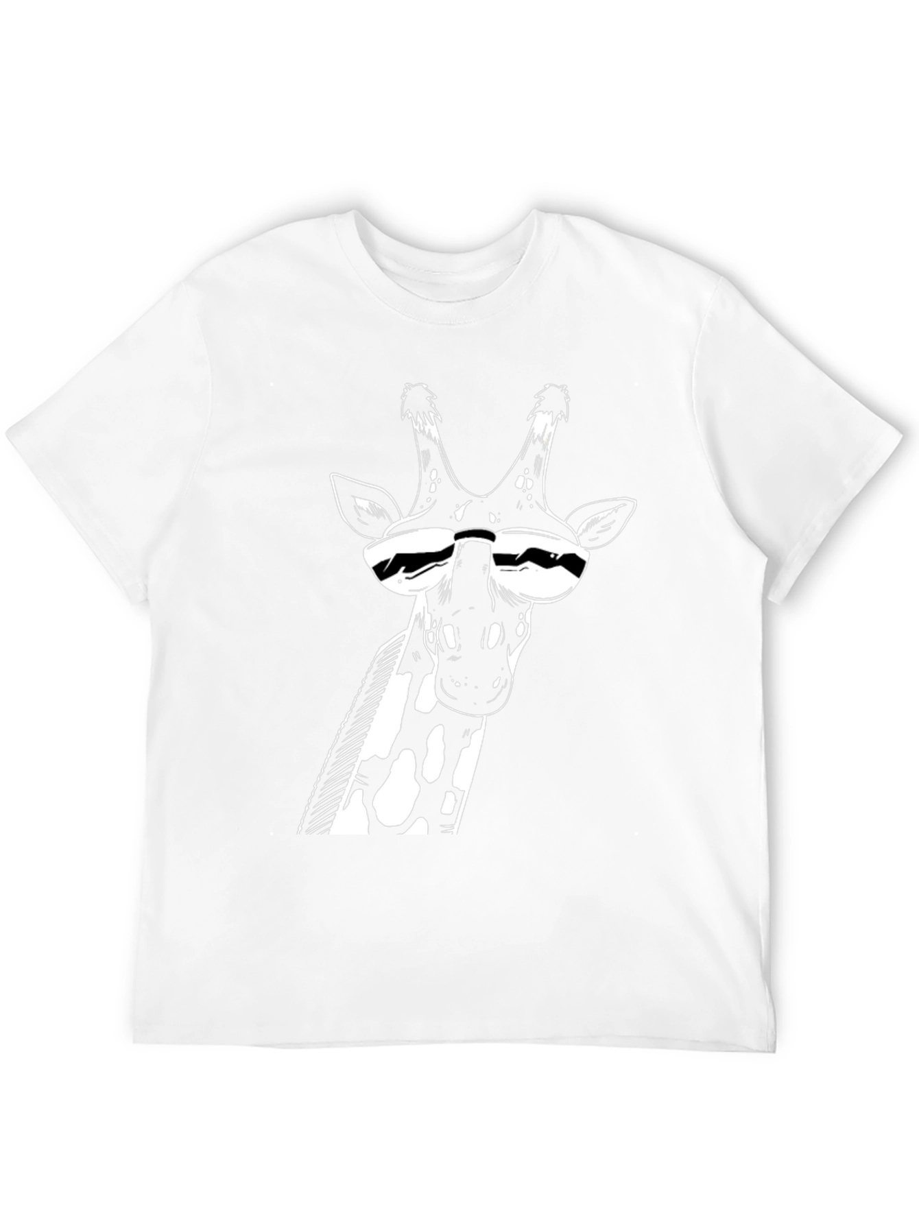 Cool Giraffe Graphic Tee - Black Cotton T-Shirt