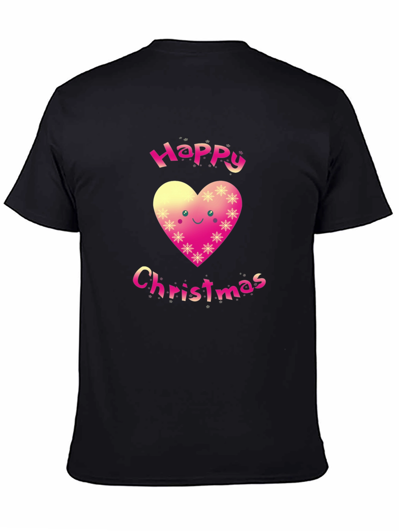 Happy Christmas Heart Graphic T-Shirt