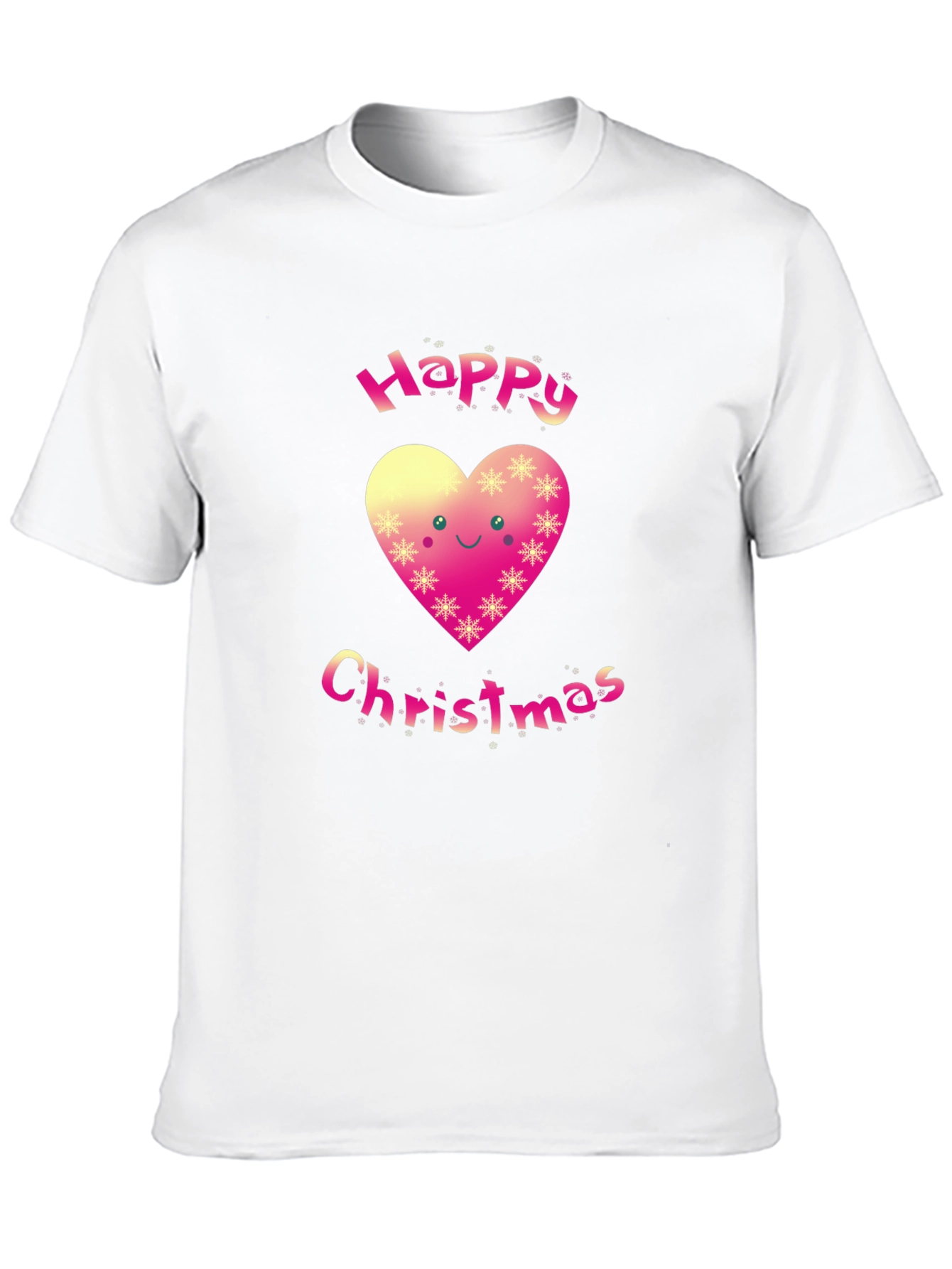Happy Christmas Heart Graphic T-Shirt