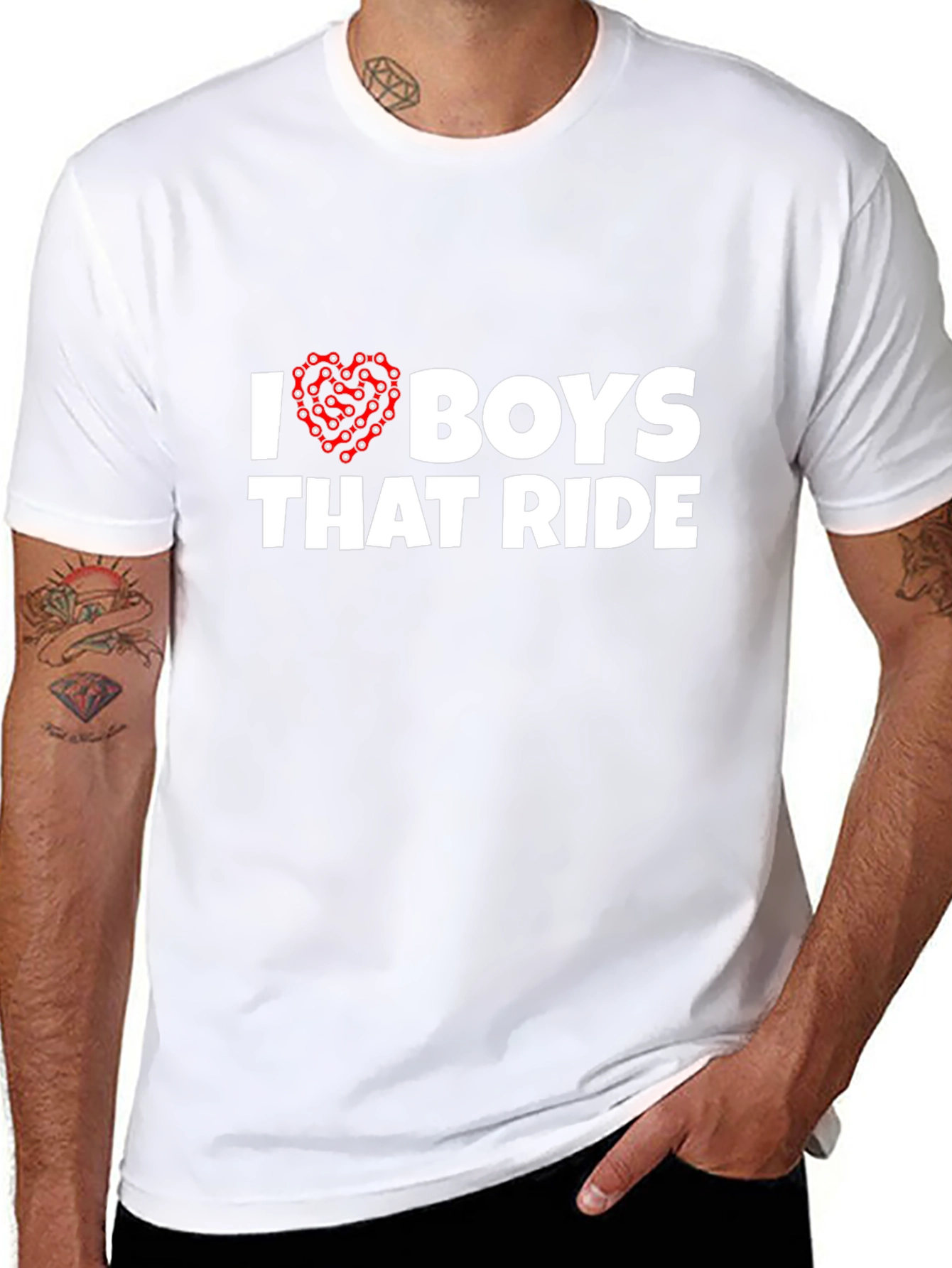 I Heart Boys That Ride T-Shirt - Black