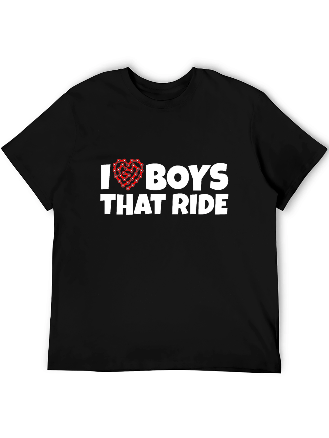 I Heart Boys That Ride T-Shirt - Black