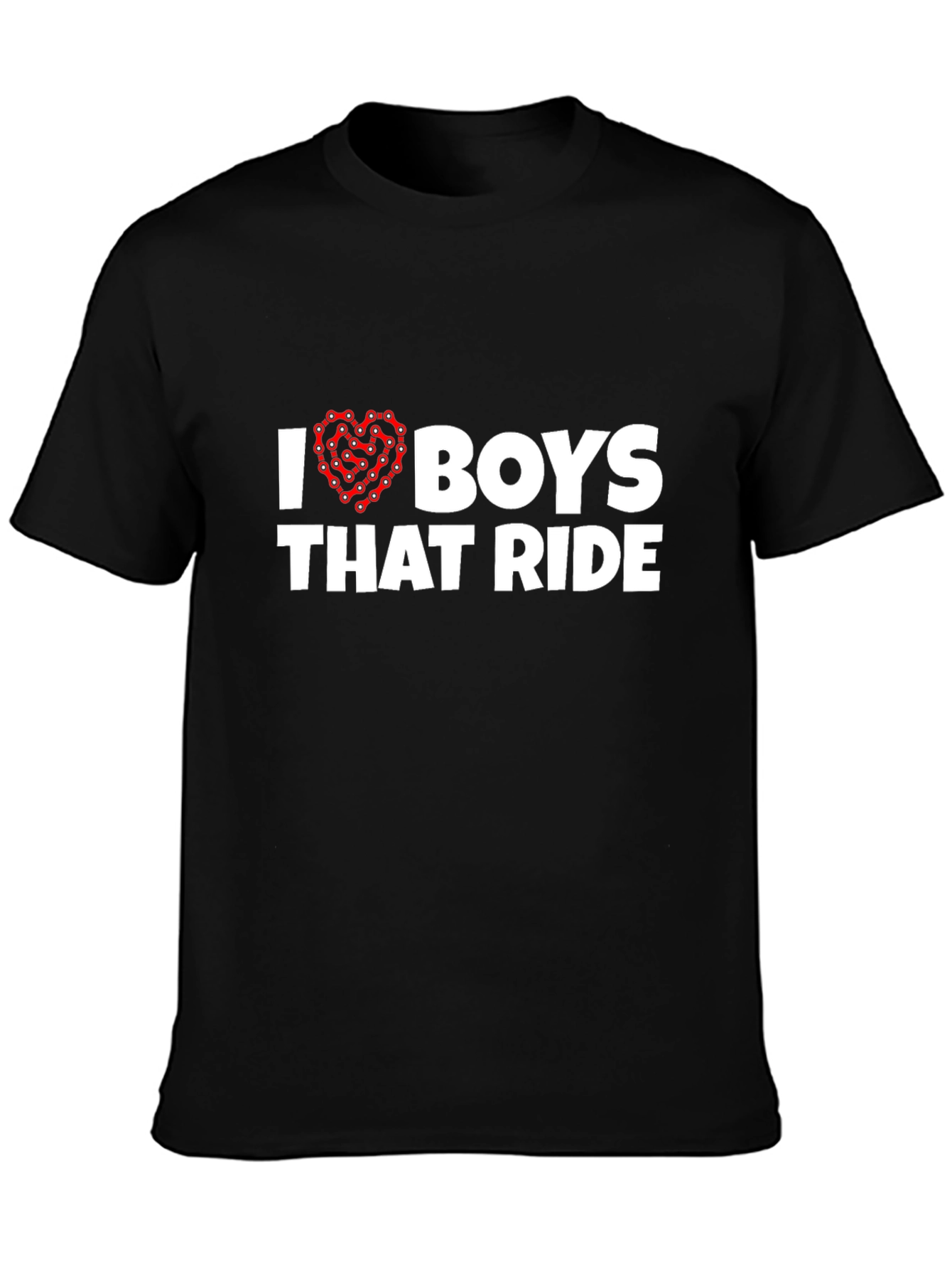 I Heart Boys That Ride T-Shirt - Black