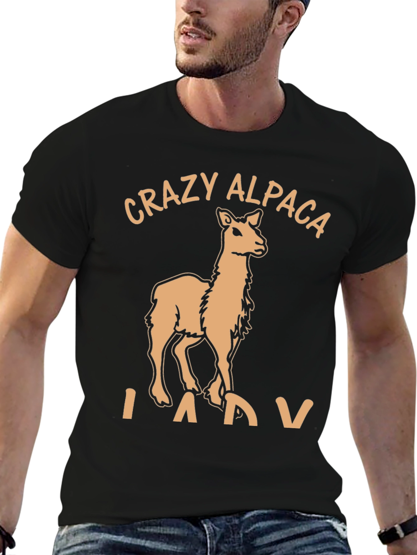 Crazy Alpaca Lady T-Shirt Funny Alpaca Graphic Tee