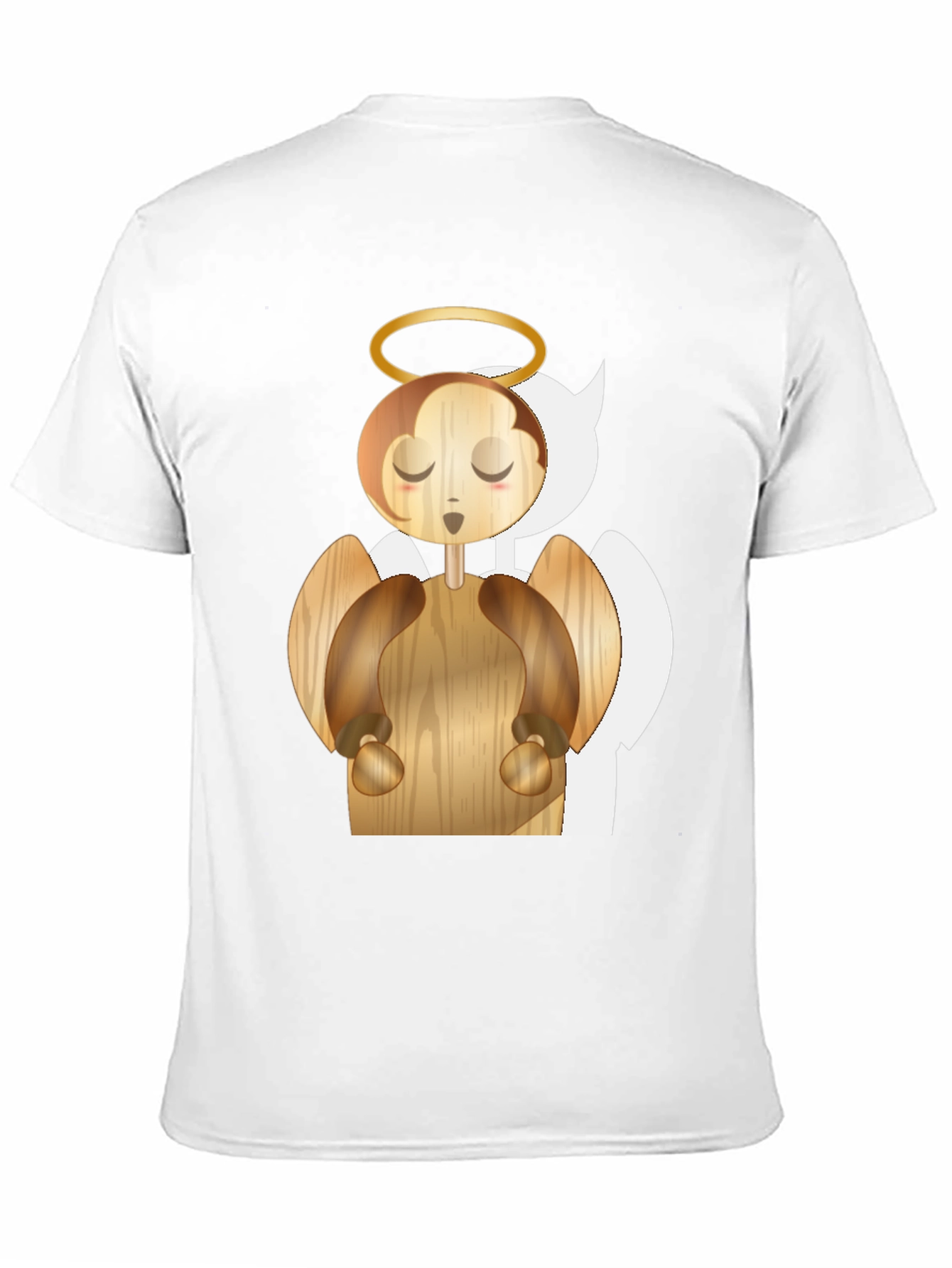Angel Graphic Tee - Whimsical Wood Design