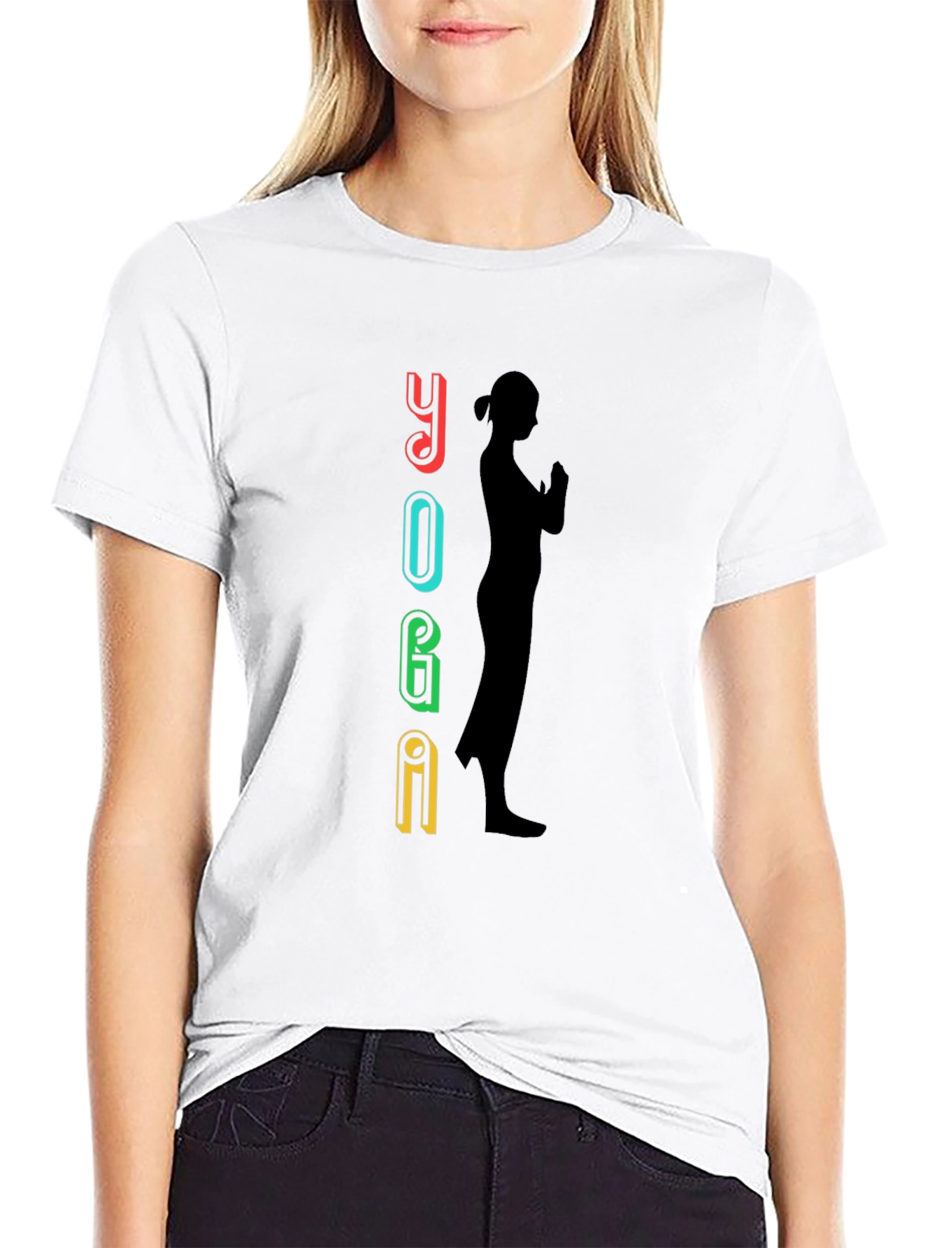 Yoga Graphic Black T-Shirt
