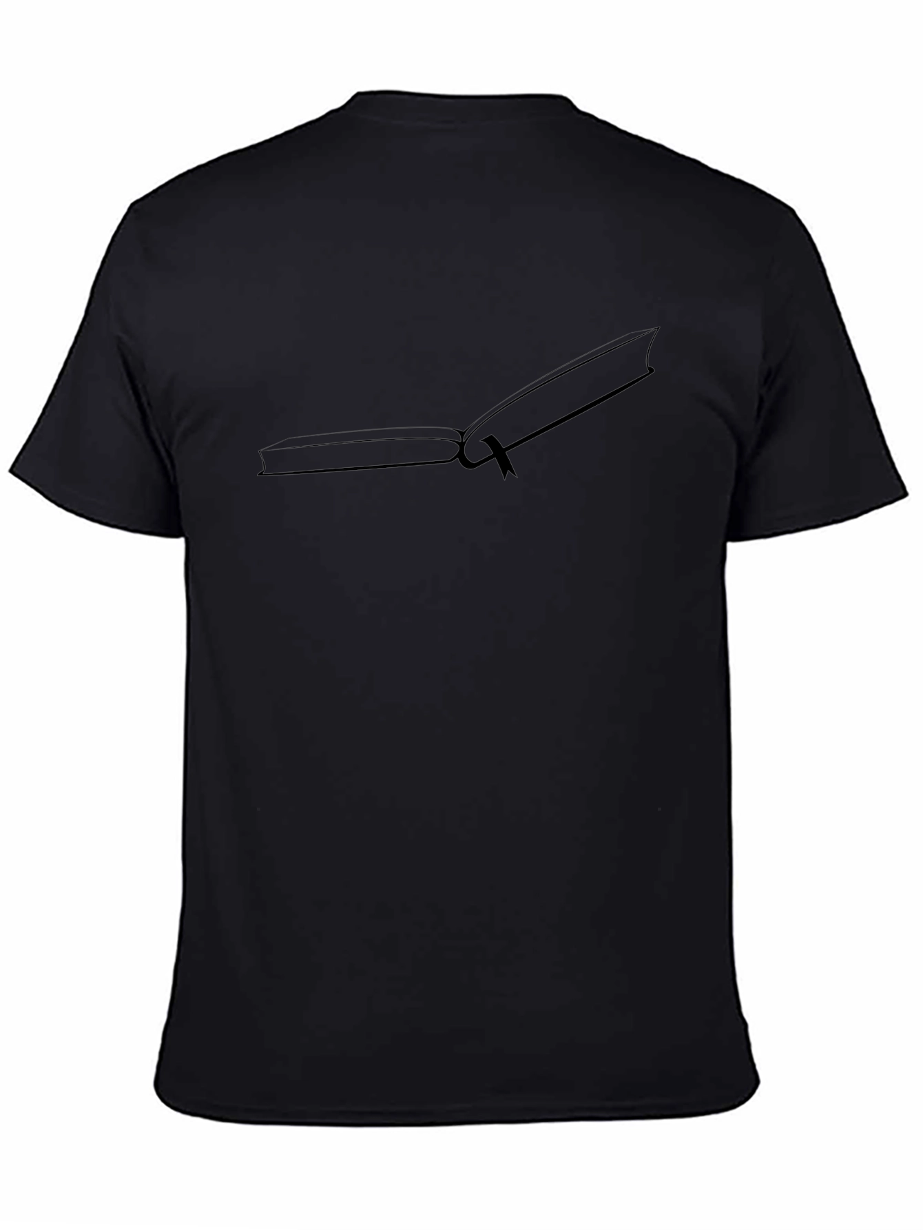 Open Book Graphic Tee - Black Cotton Comfort