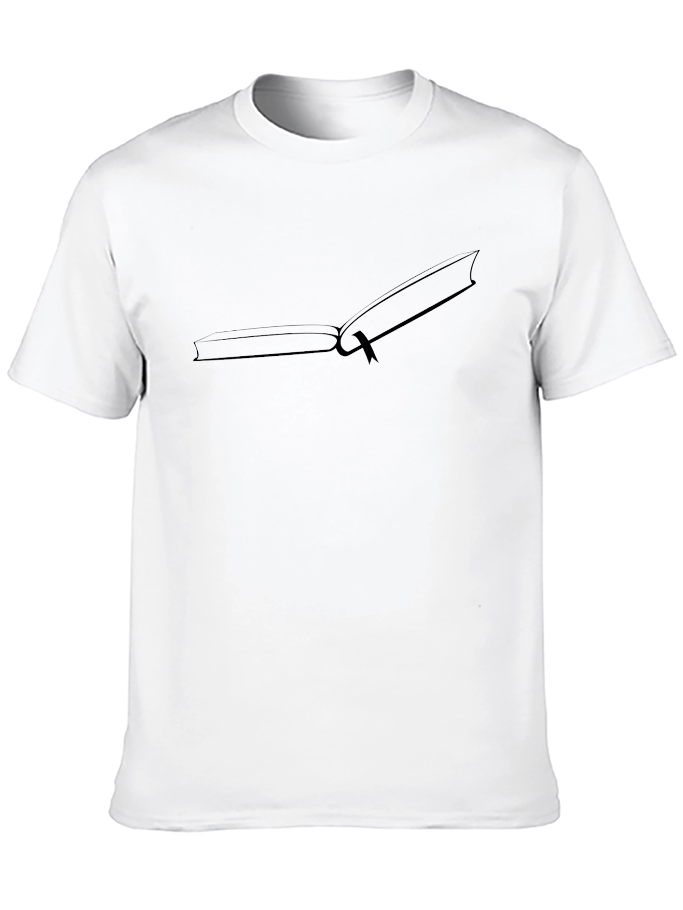 Open Book Graphic Tee - Black Cotton Comfort