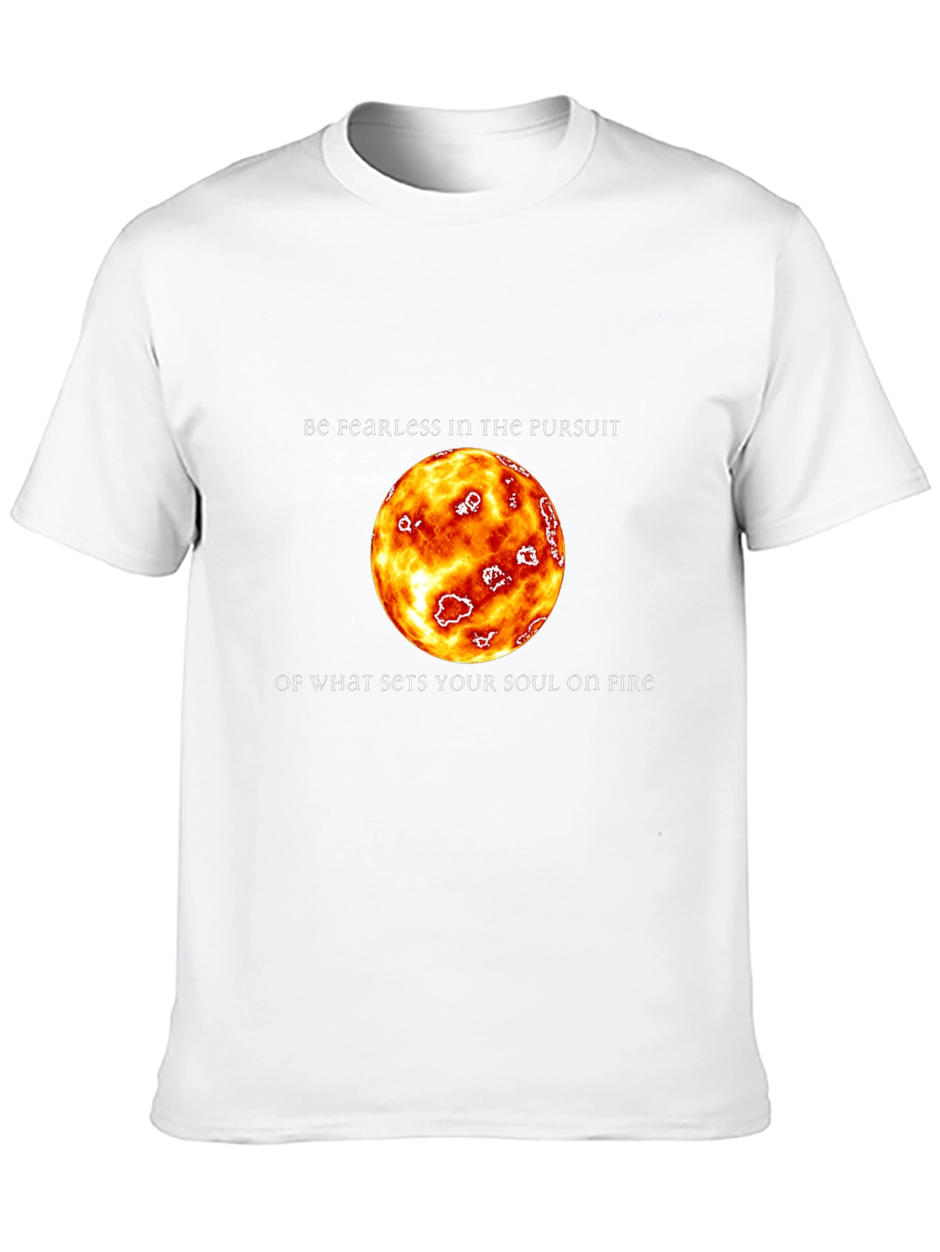 Fearless Soul Fire Graphic Tee - Black Cotton T-Shirt
