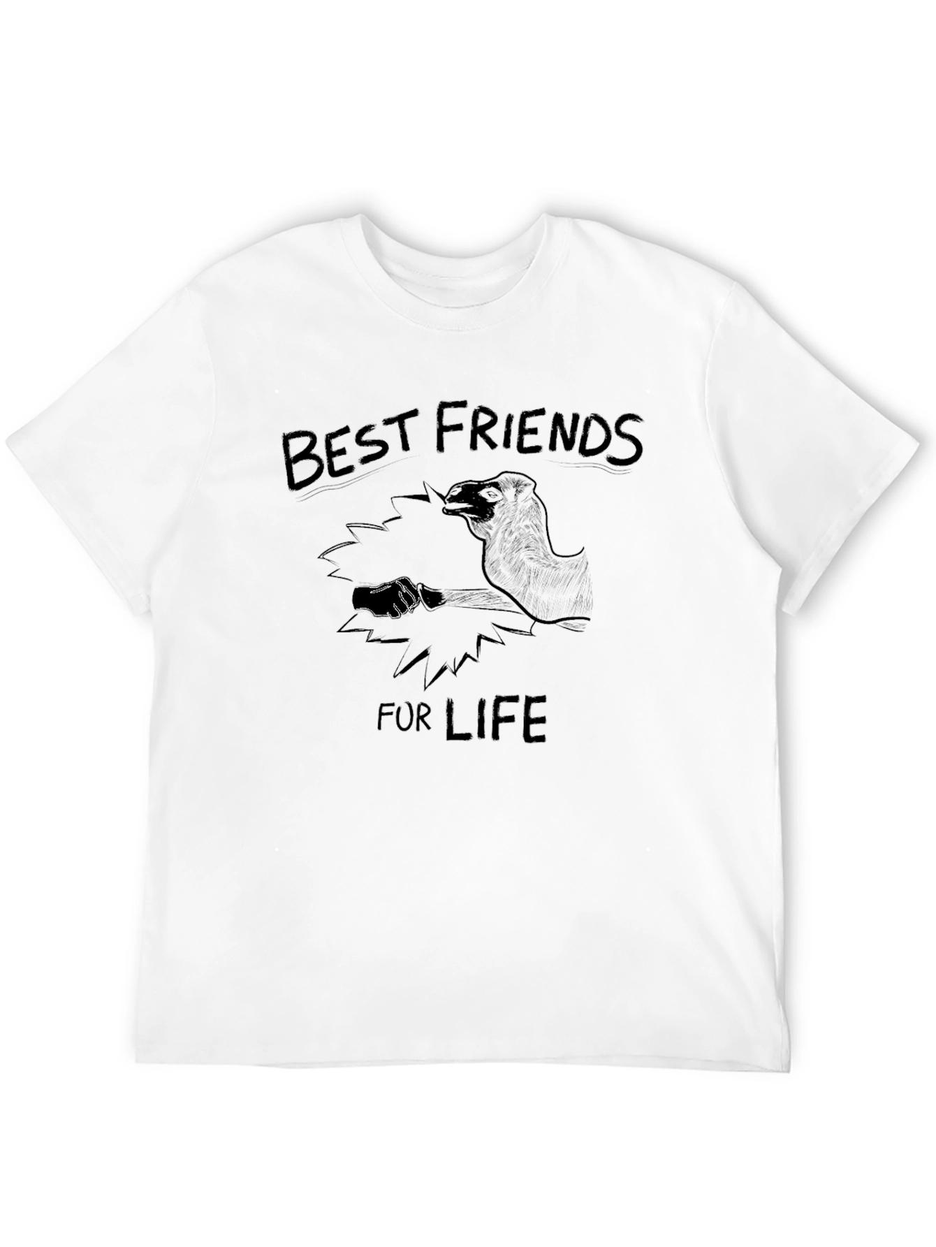 Best Friends For Life Black T-Shirt
