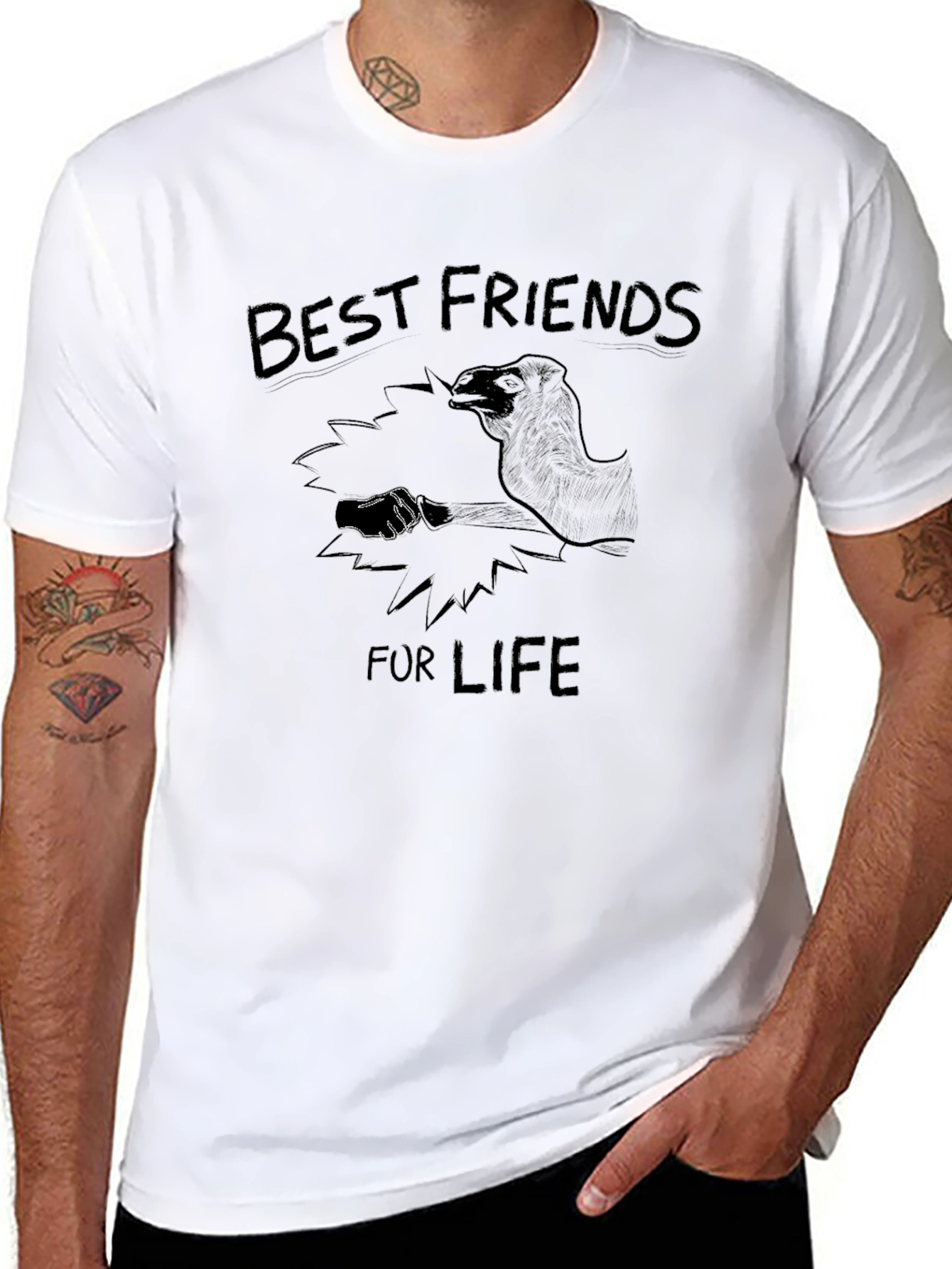 Best Friends For Life Black T-Shirt