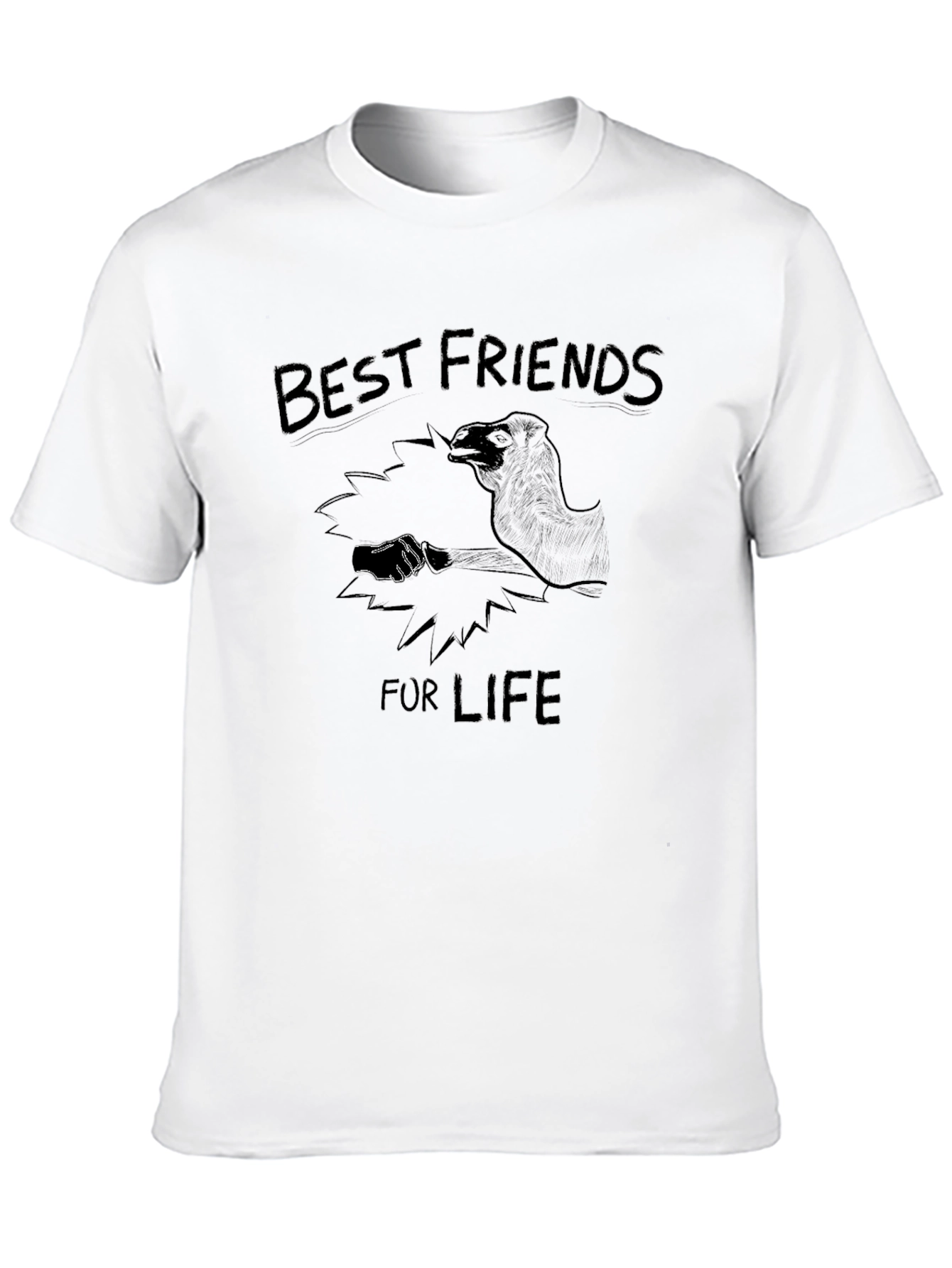 Best Friends For Life Black T-Shirt