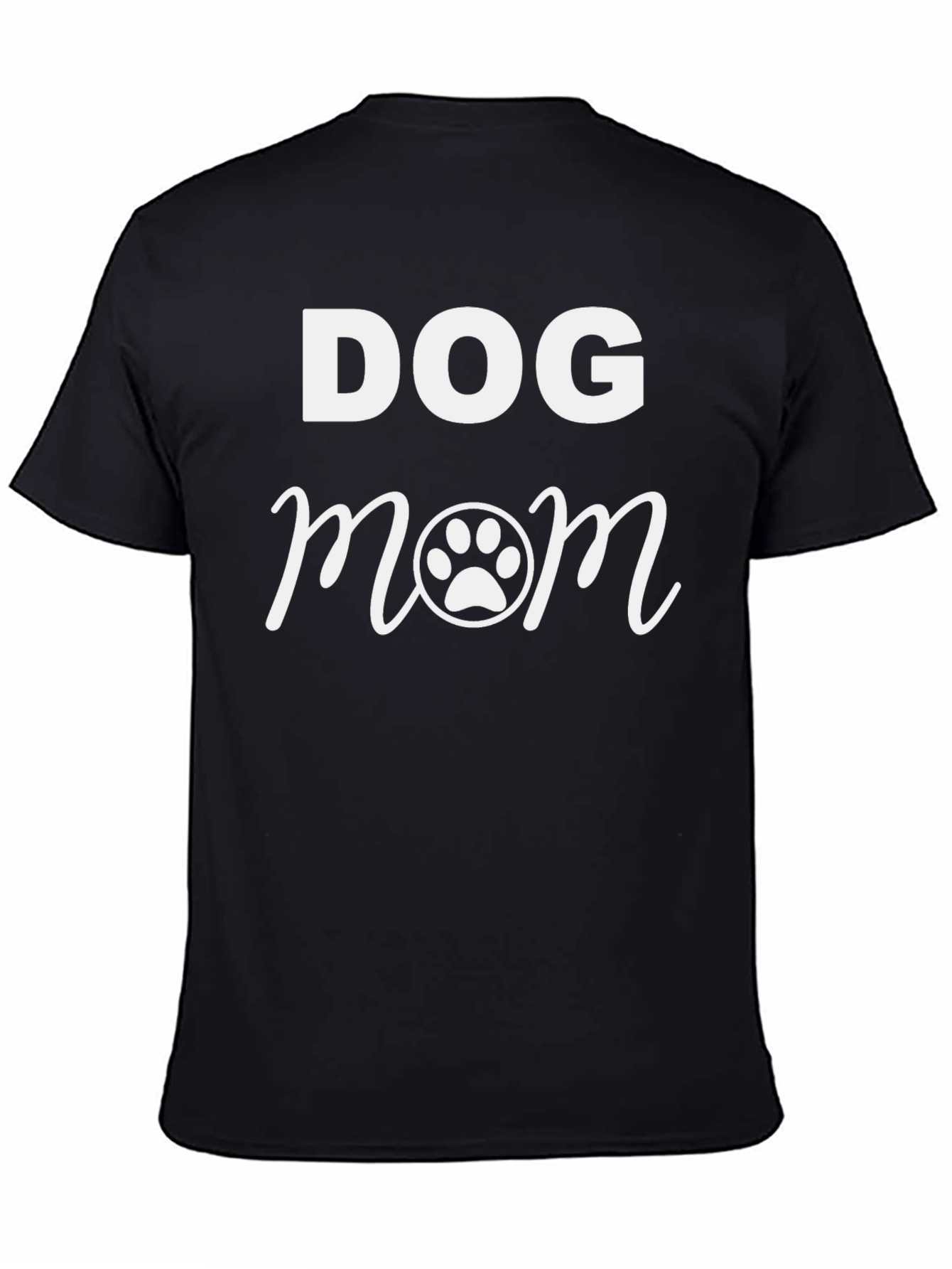 Dog Mom Graphic T-Shirt - Black