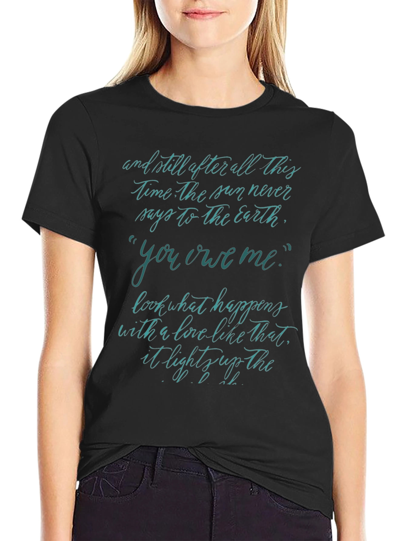 Inspirational Quote Tee - You Owe Me Design