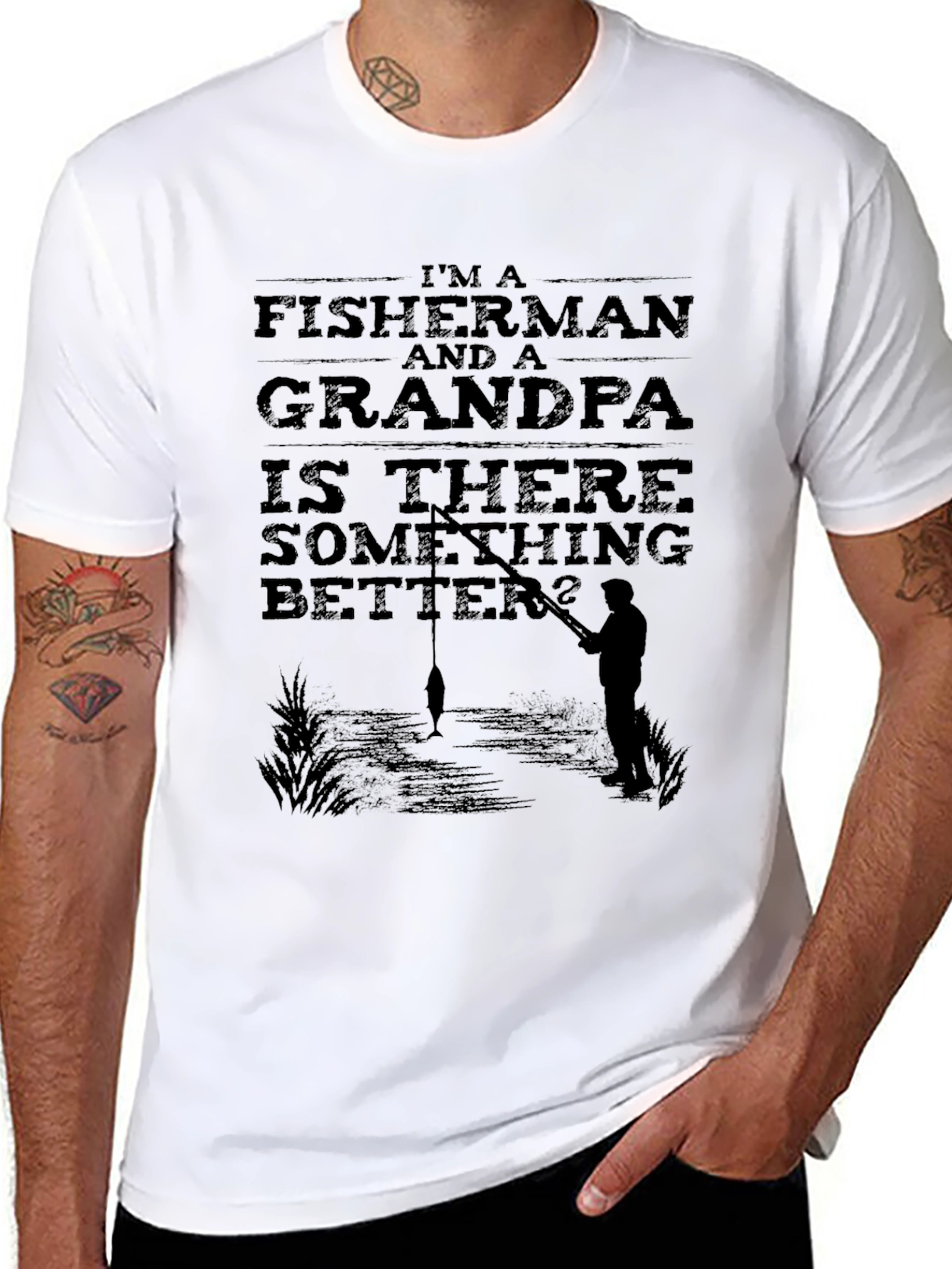 Fisherman Grandpa T-Shirt - Best Grandpa Ever!