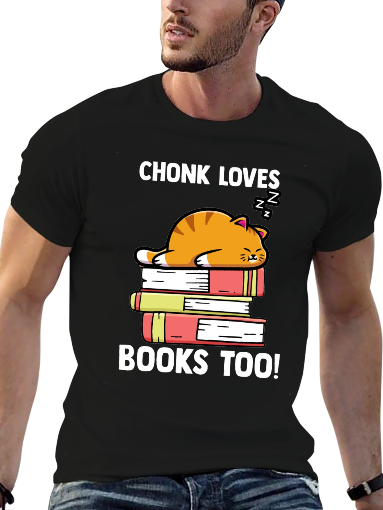 Chonk Loves Books Too T-Shirt