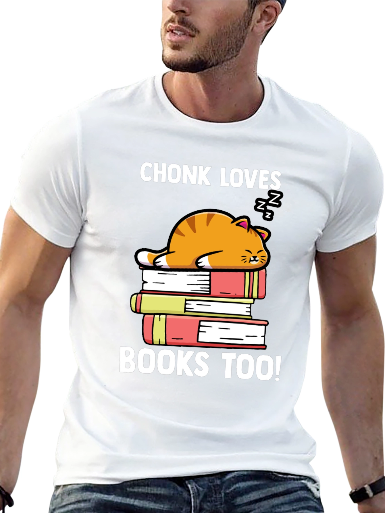 Chonk Loves Books Too T-Shirt