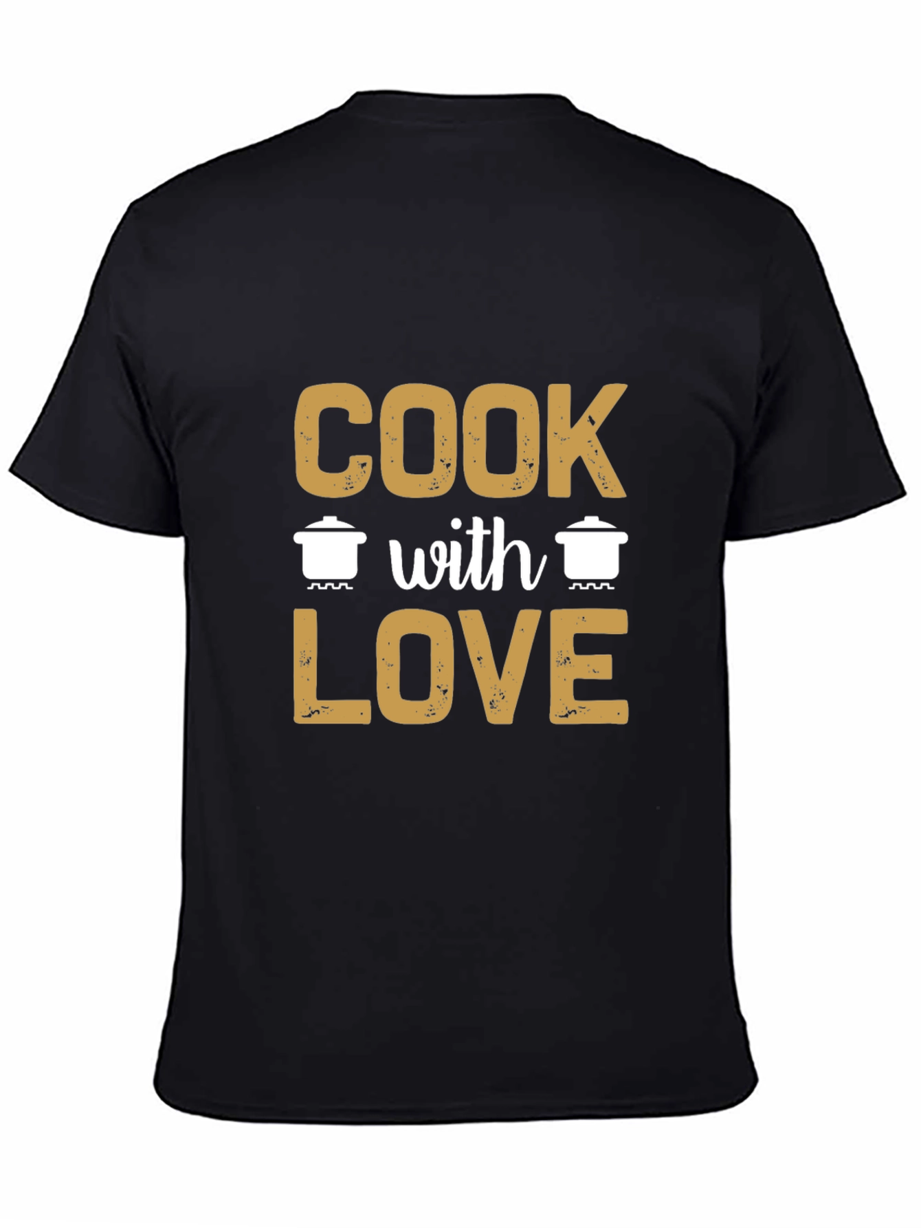 Cook with Love Graphic T-Shirt - Black