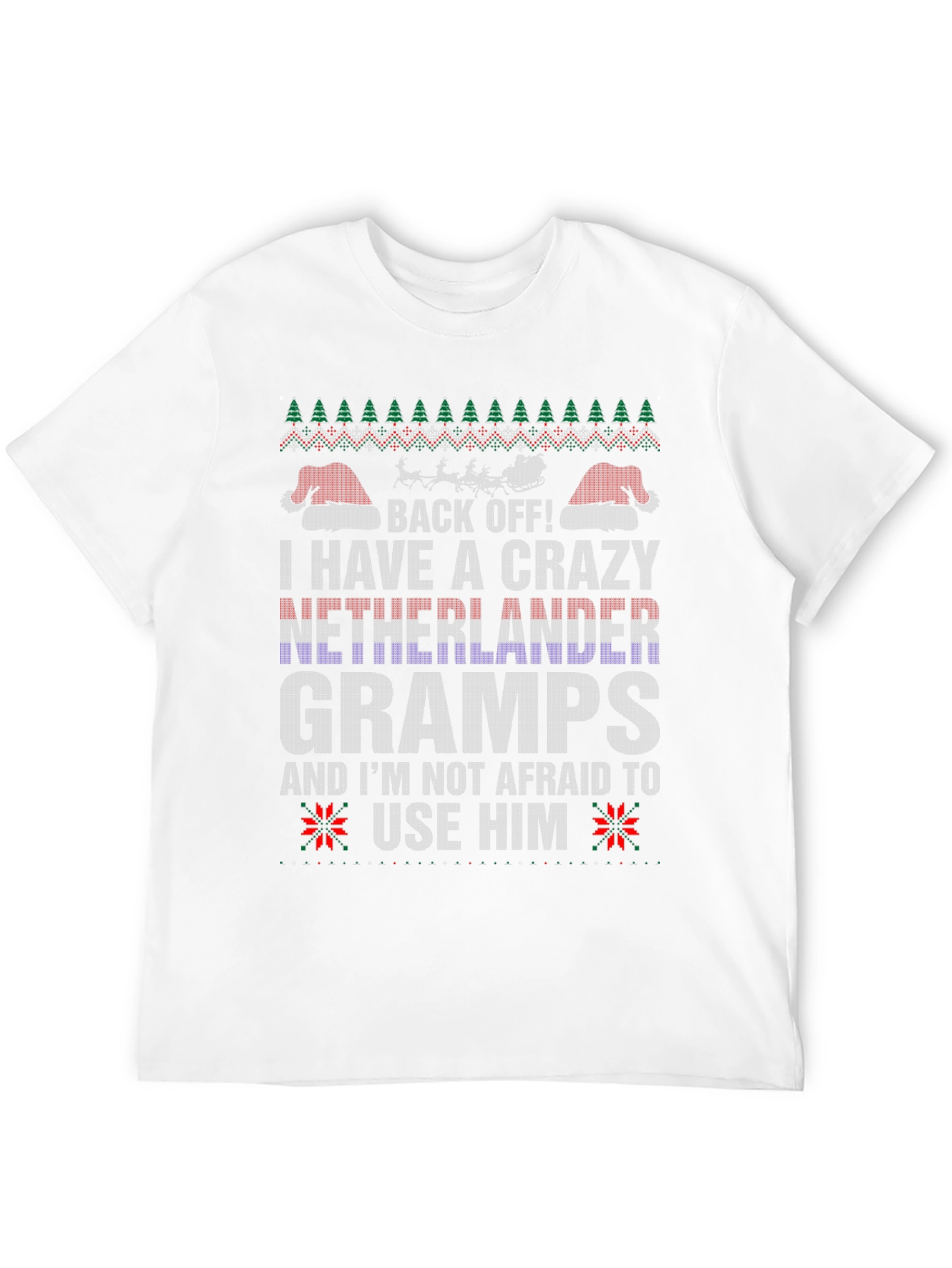 Crazy Netherlander Gramps Ugly Christmas T-Shirt