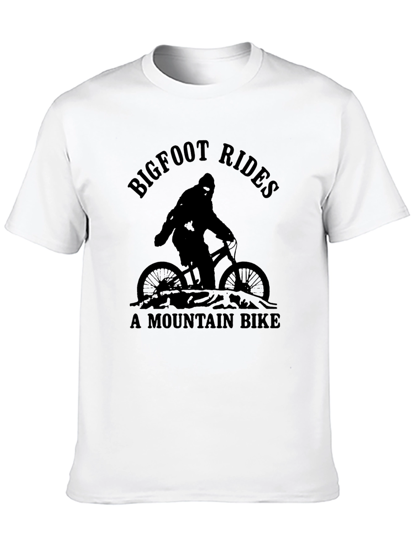 Bigfoot Rides a Mountain Bike Graphic Tee