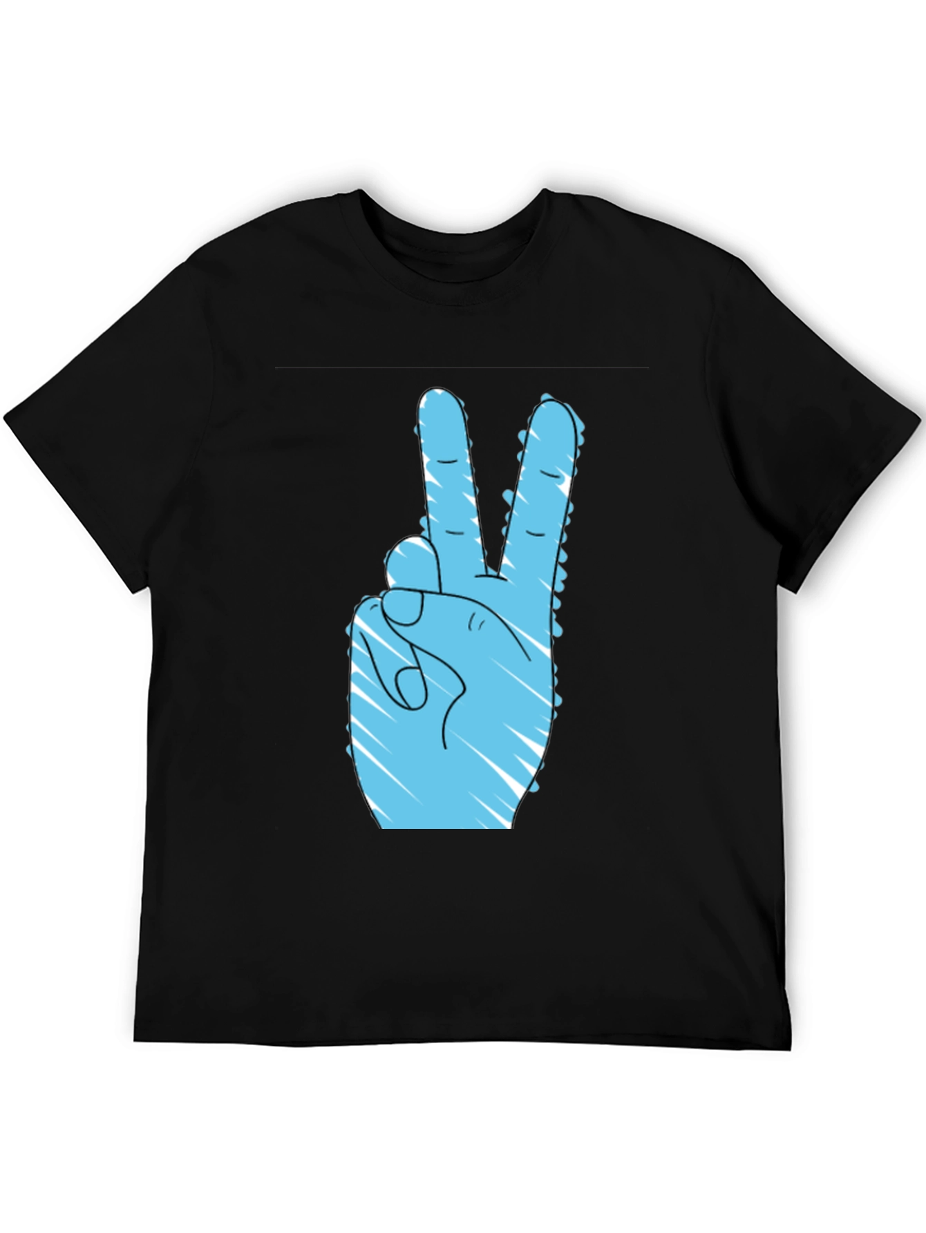 Peace Sign Graphic Black T-Shirt