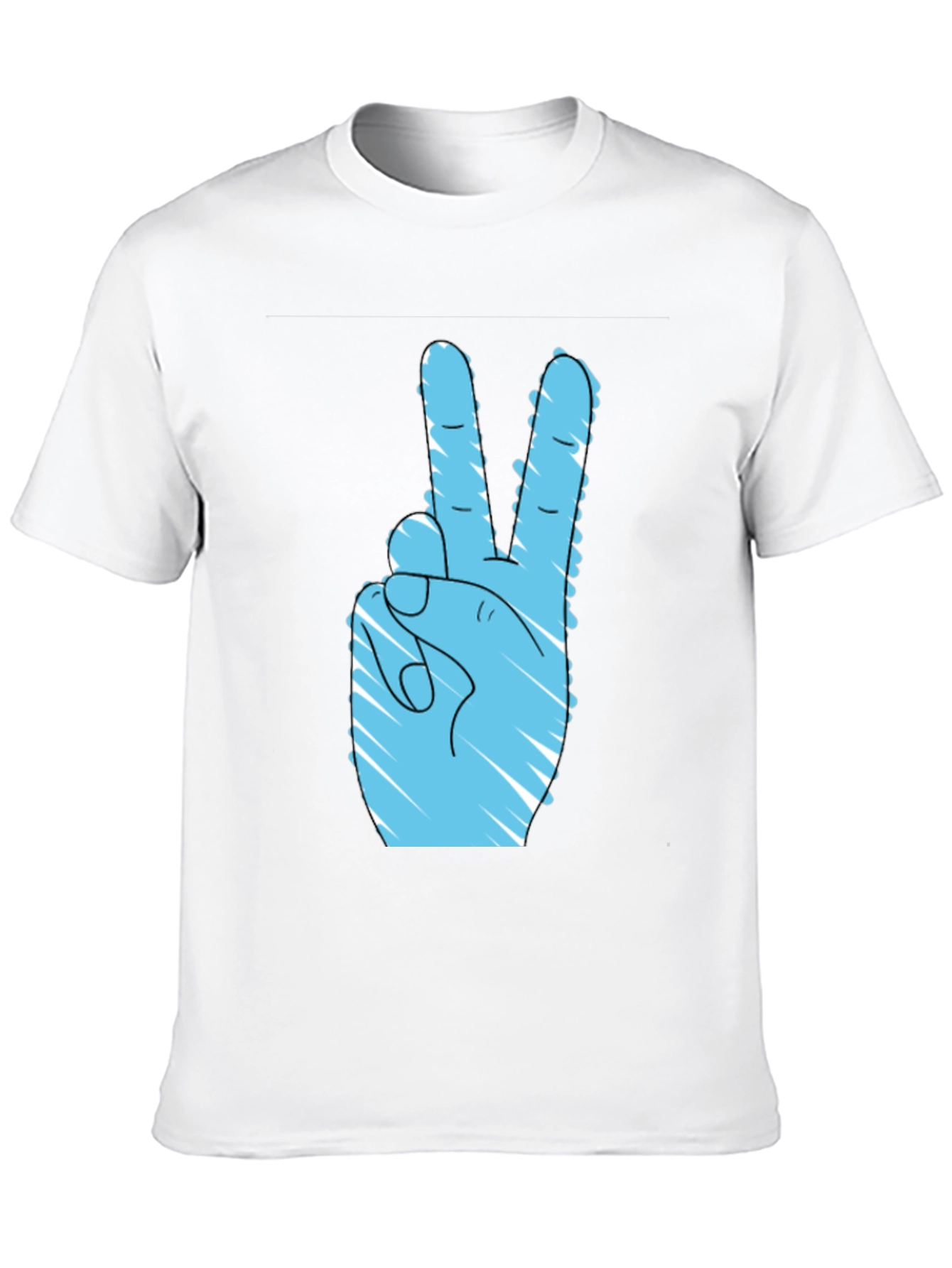 Peace Sign Graphic Black T-Shirt