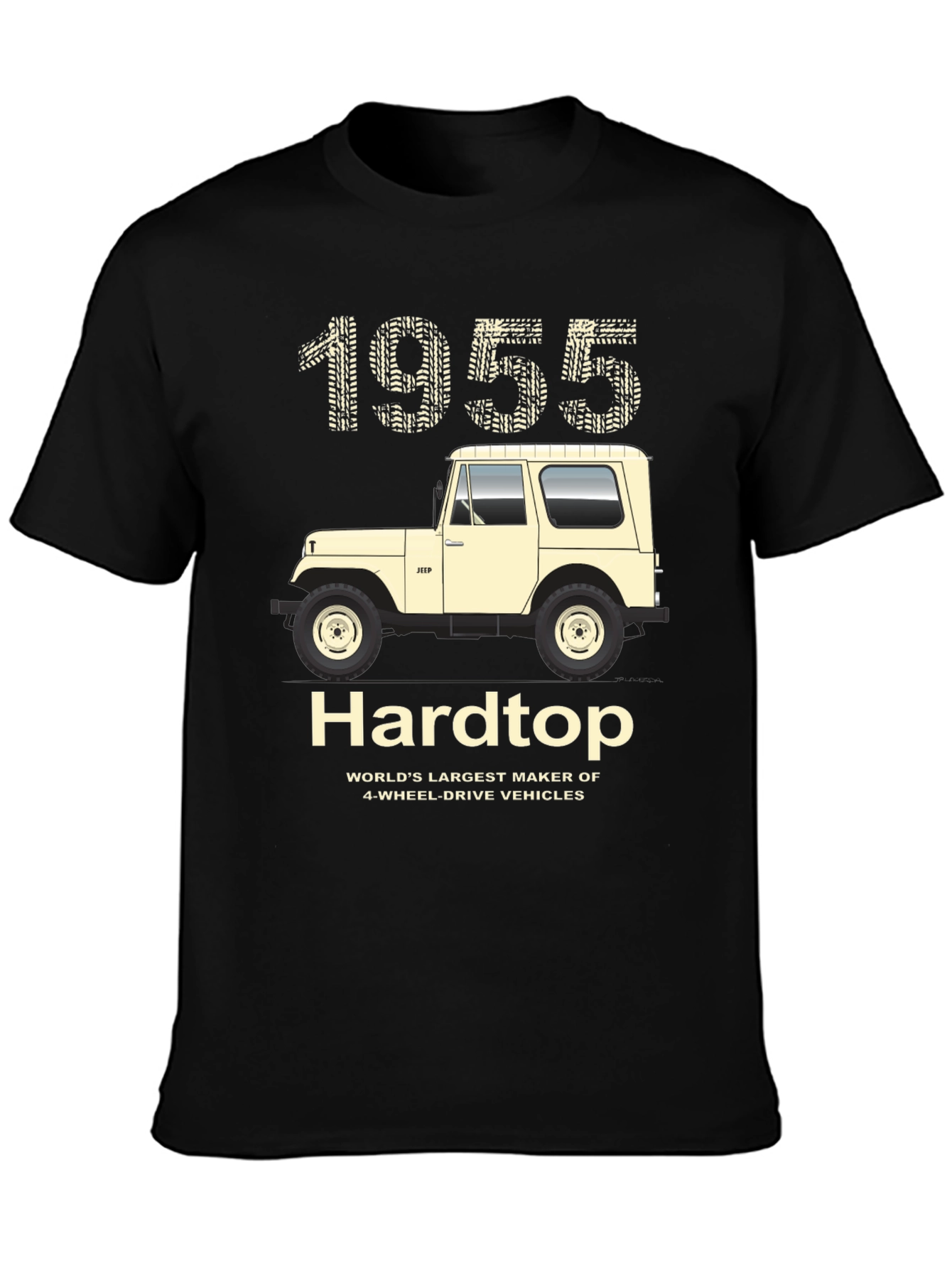 1955 Jeep Hardtop T-Shirt - 4-Wheel Drive Vehicle Tee
