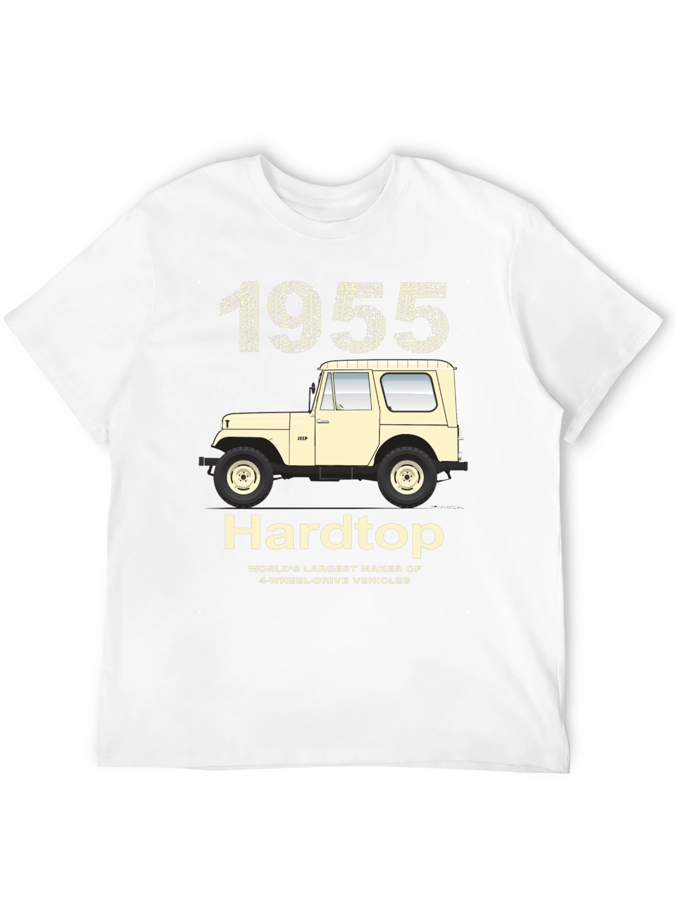 1955 Jeep Hardtop T-Shirt - 4-Wheel Drive Vehicle Tee