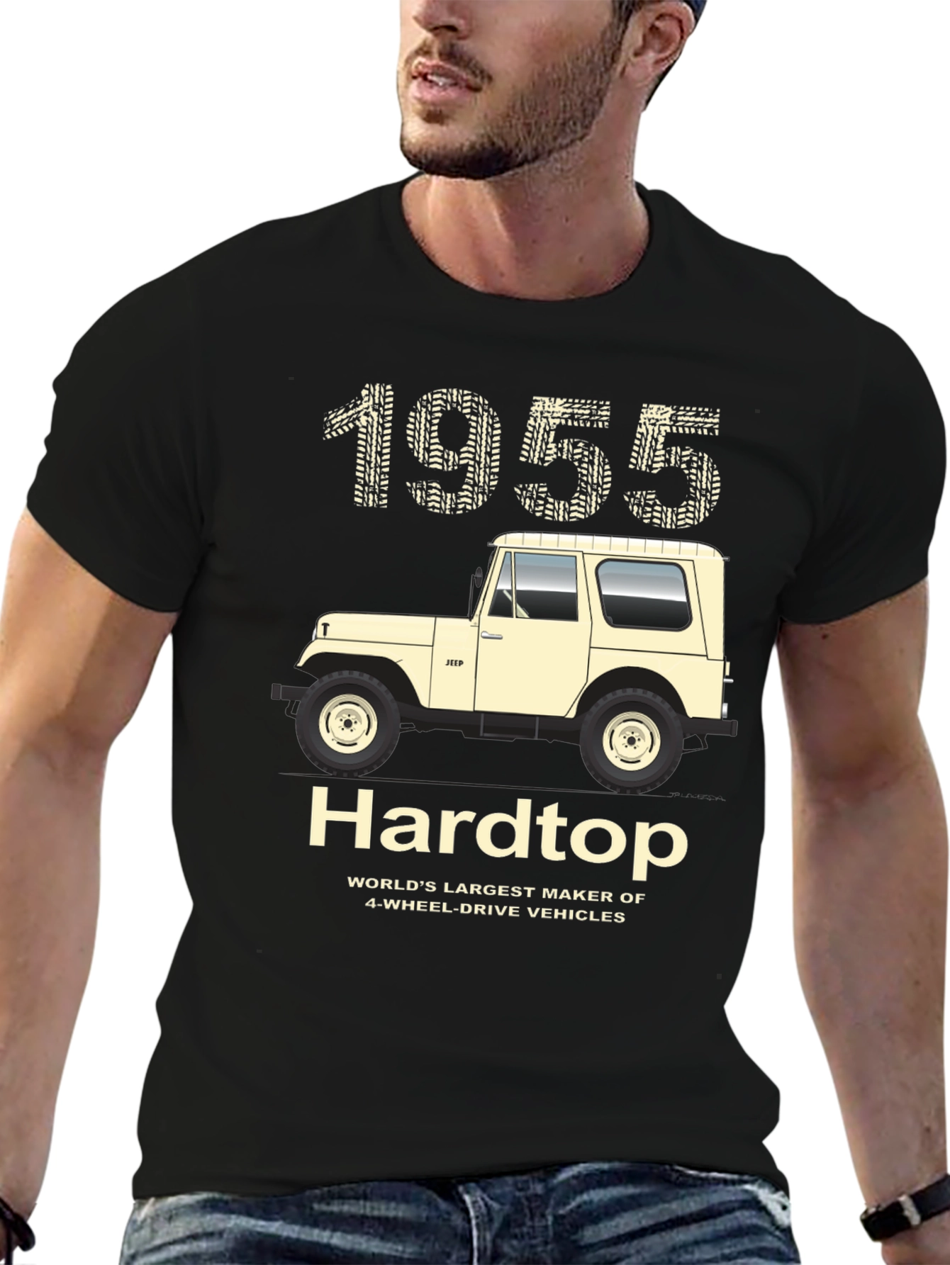 1955 Jeep Hardtop T-Shirt - 4-Wheel Drive Vehicle Tee
