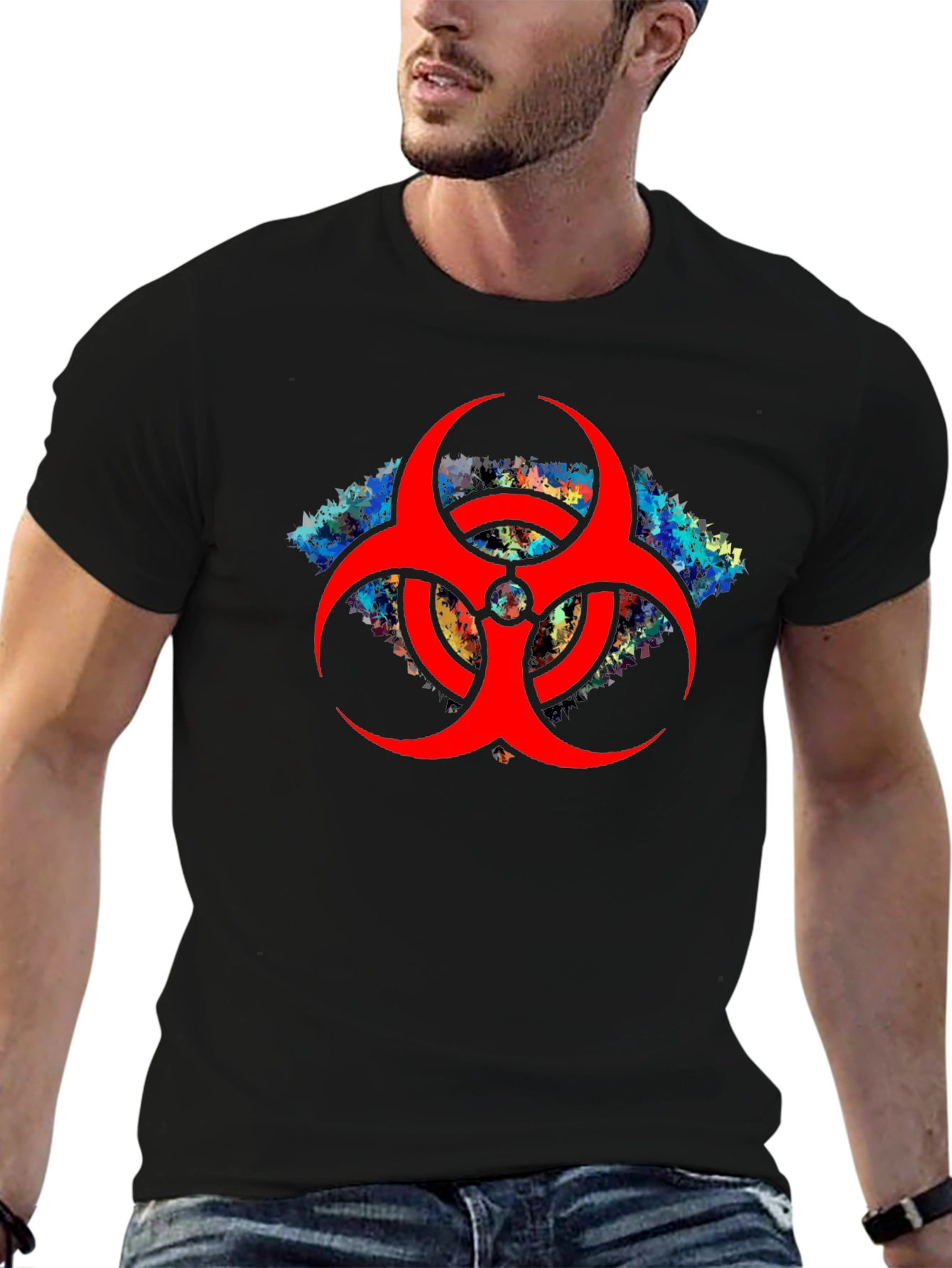 Biohazard Symbol T-Shirt - Black