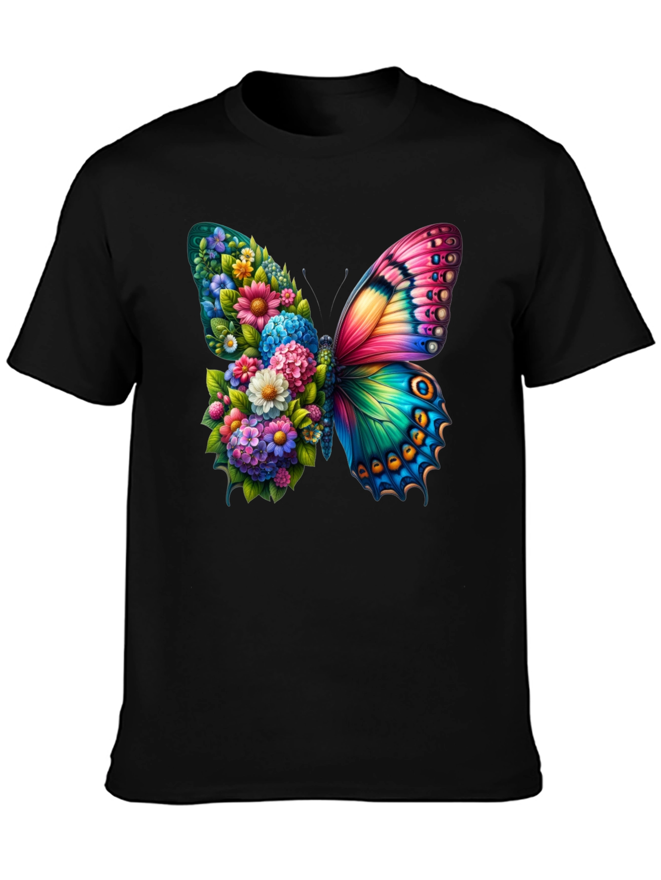 Floral Butterfly Graphic Tee - Stylish & Unique