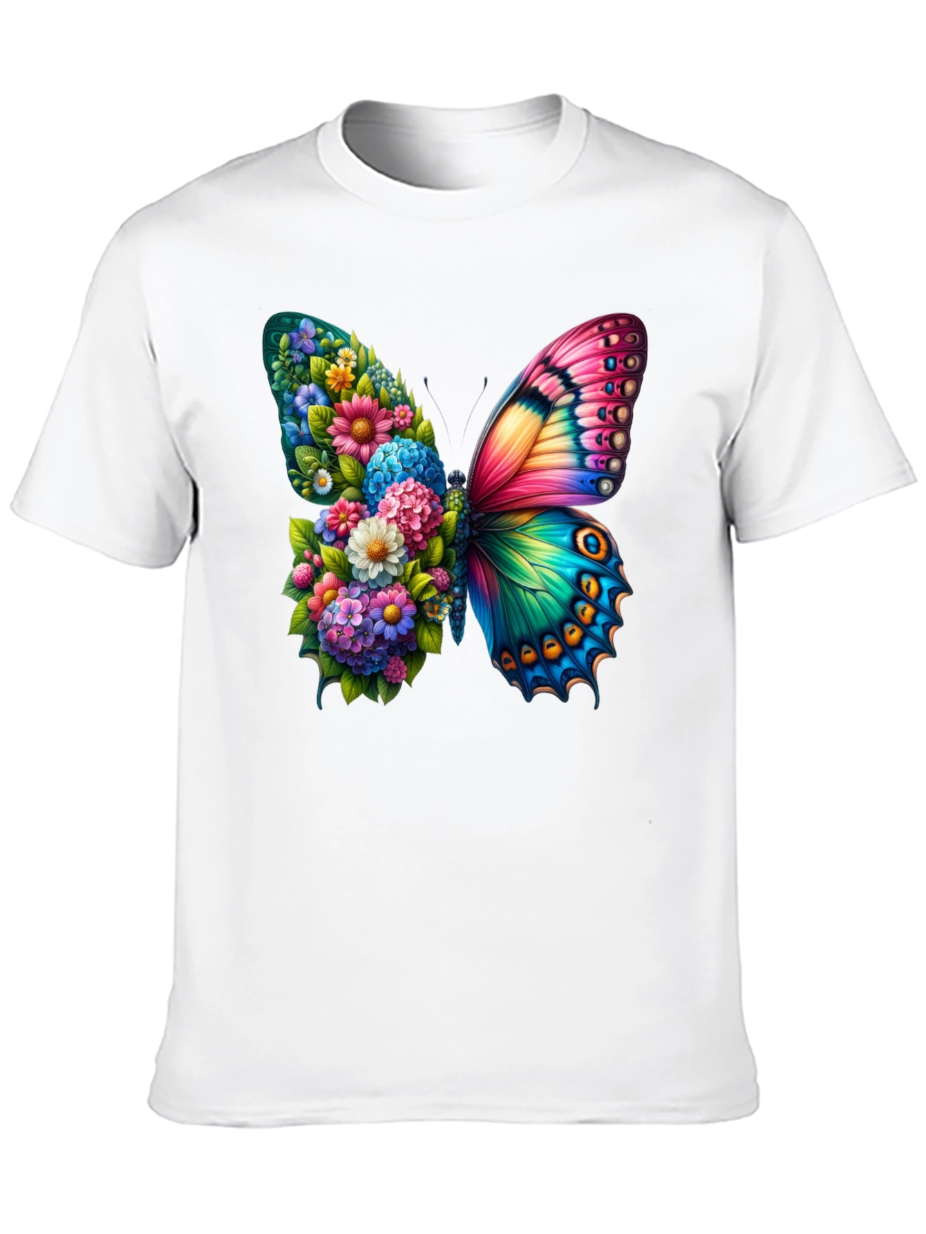 Floral Butterfly Graphic Tee - Stylish & Unique