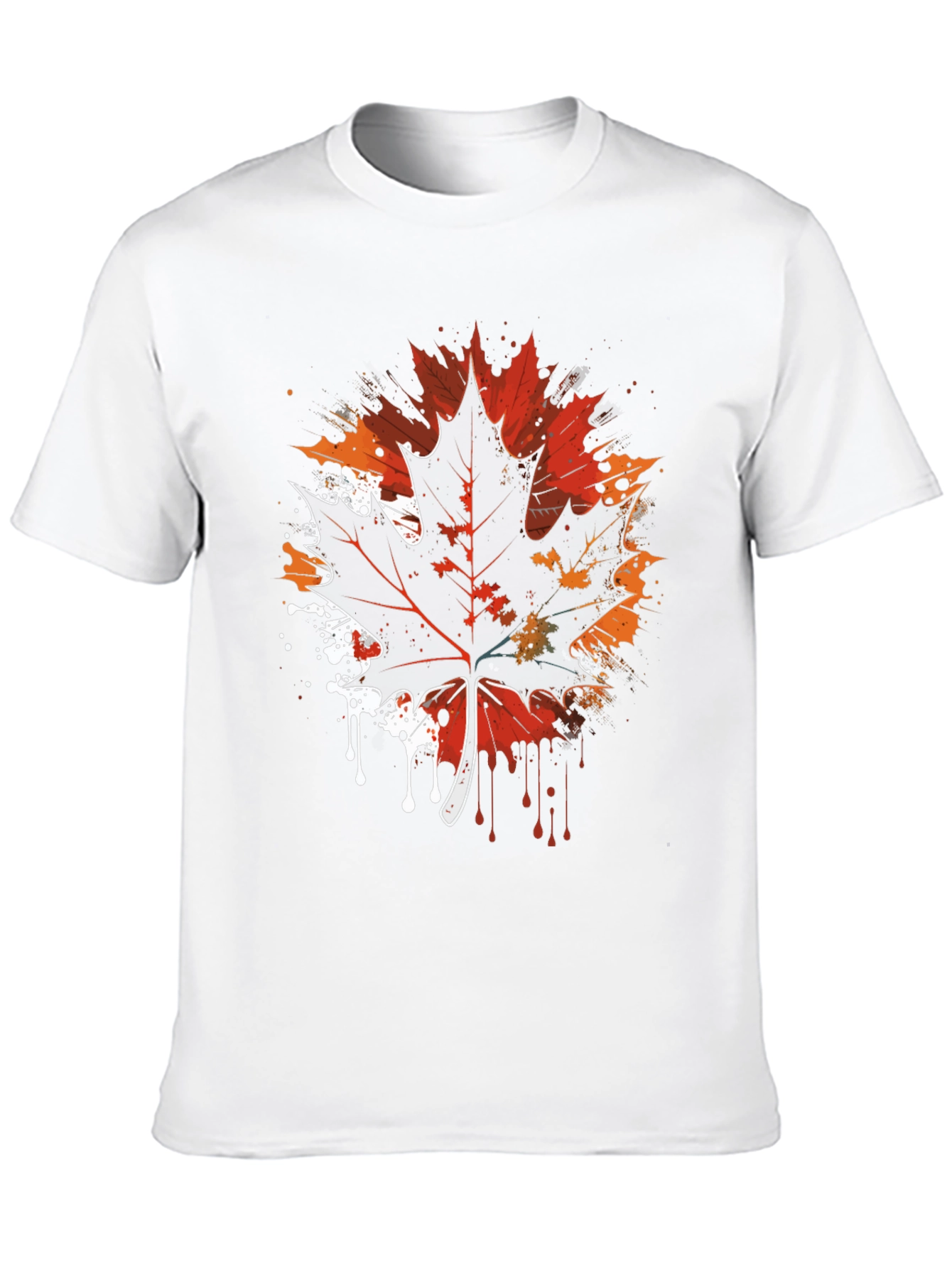 Maple Leaf Graphic Tee - Artistic Fall Design
