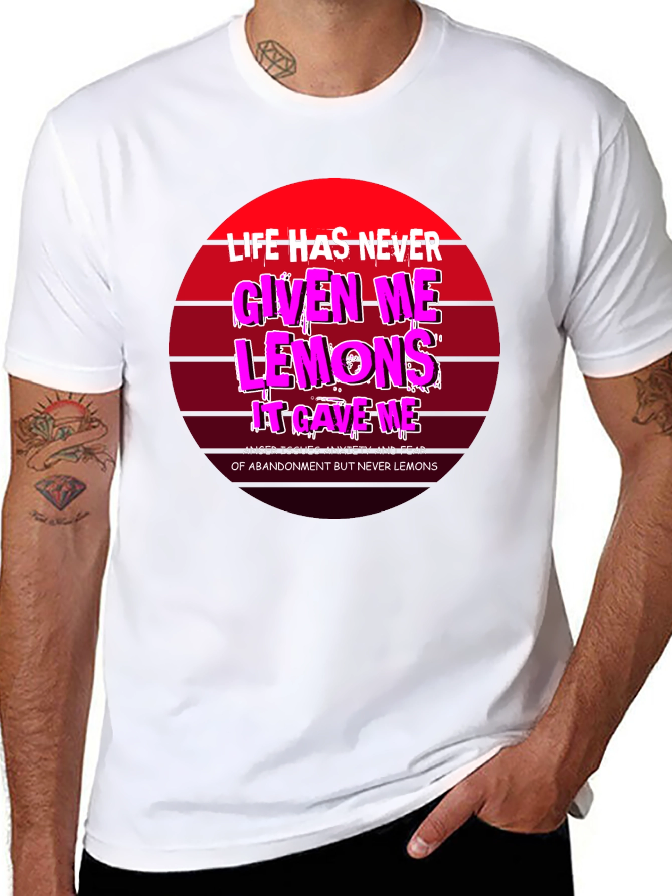 Life Gave Me Issues Not Lemons Funny Graphic Tee