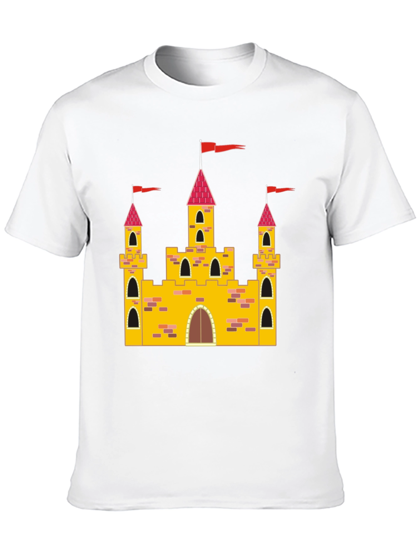 Castle Graphic Tee - Black Cotton T-Shirt
