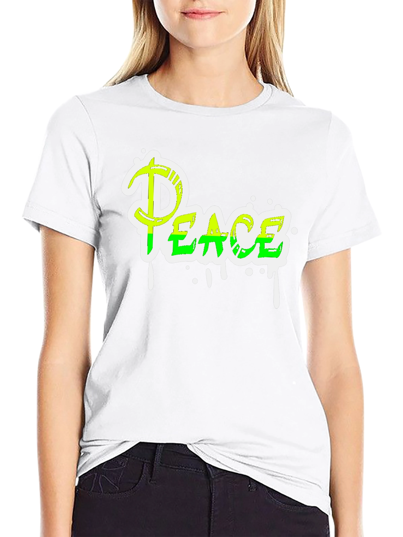 Peace Graphic Tee - Mens Black T-Shirt
