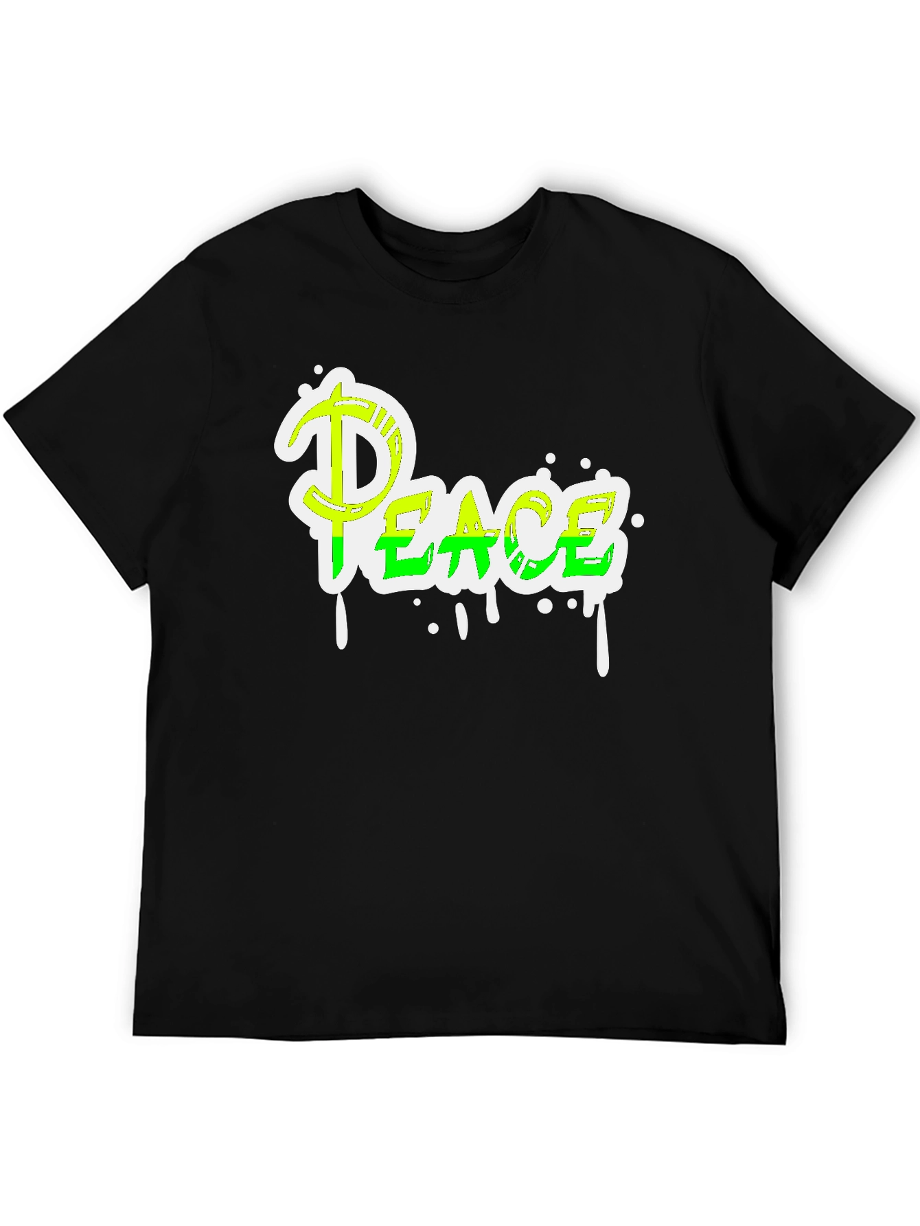Peace Graphic Tee - Mens Black T-Shirt