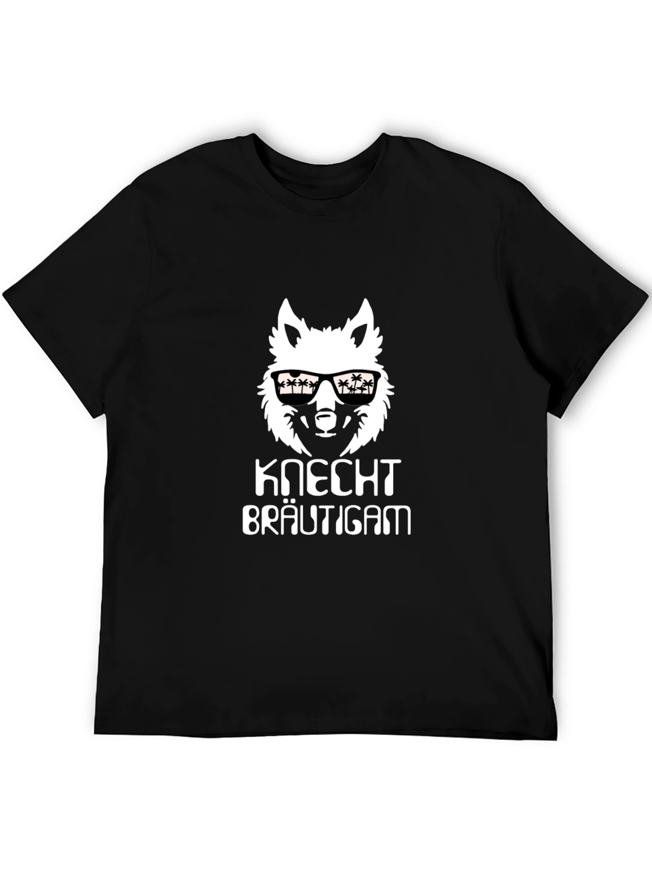 Knecht Bräutigam Wolf Graphic Black T-Shirt