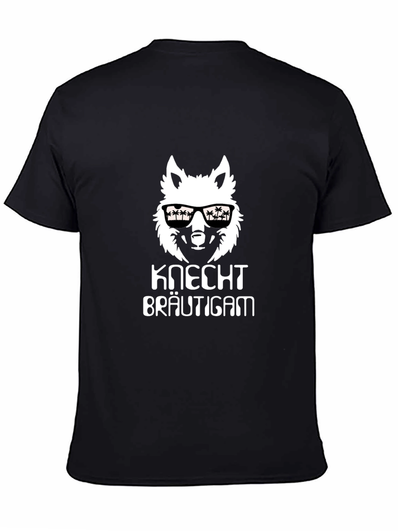 Knecht Bräutigam Wolf Graphic Black T-Shirt
