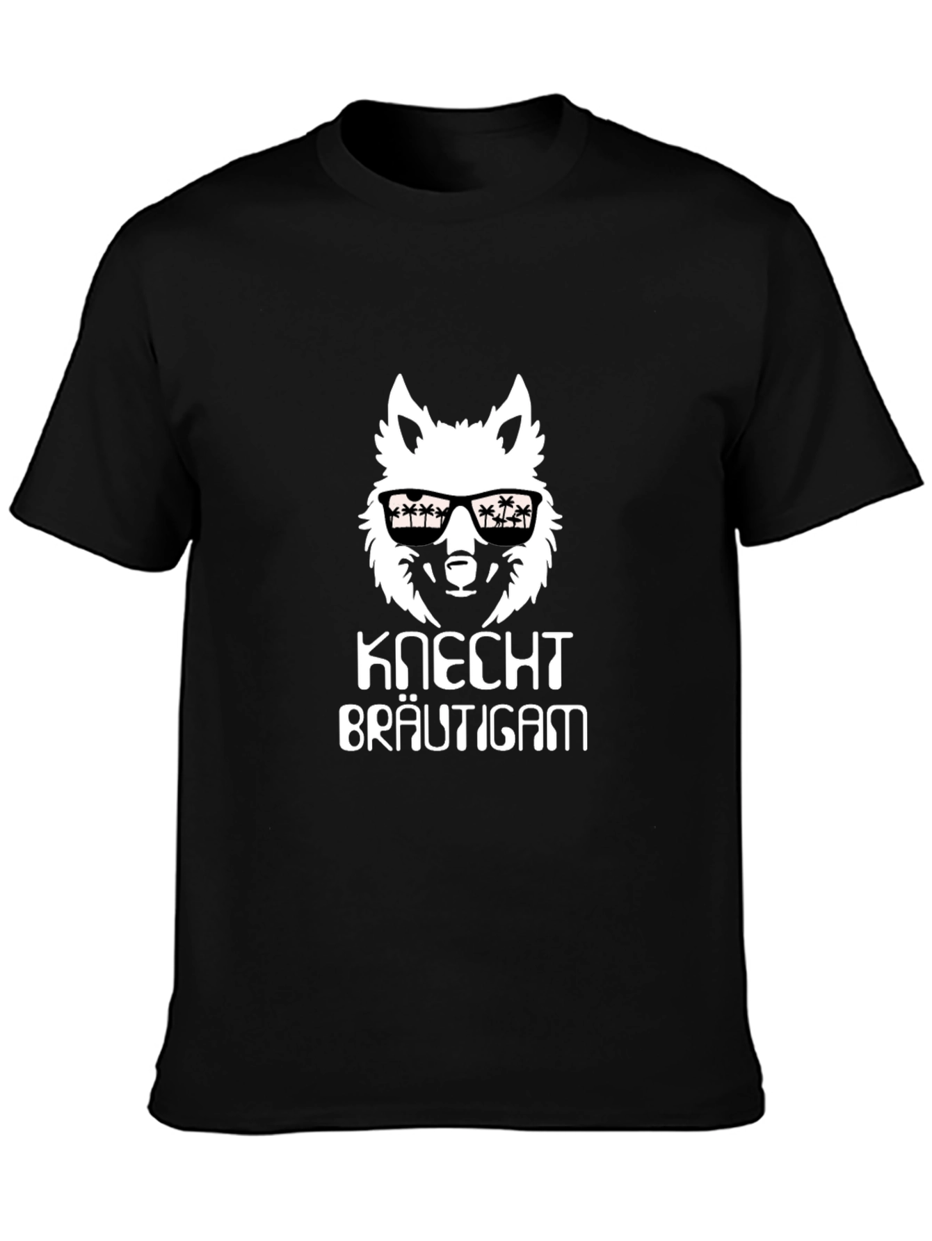 Knecht Bräutigam Wolf Graphic Black T-Shirt