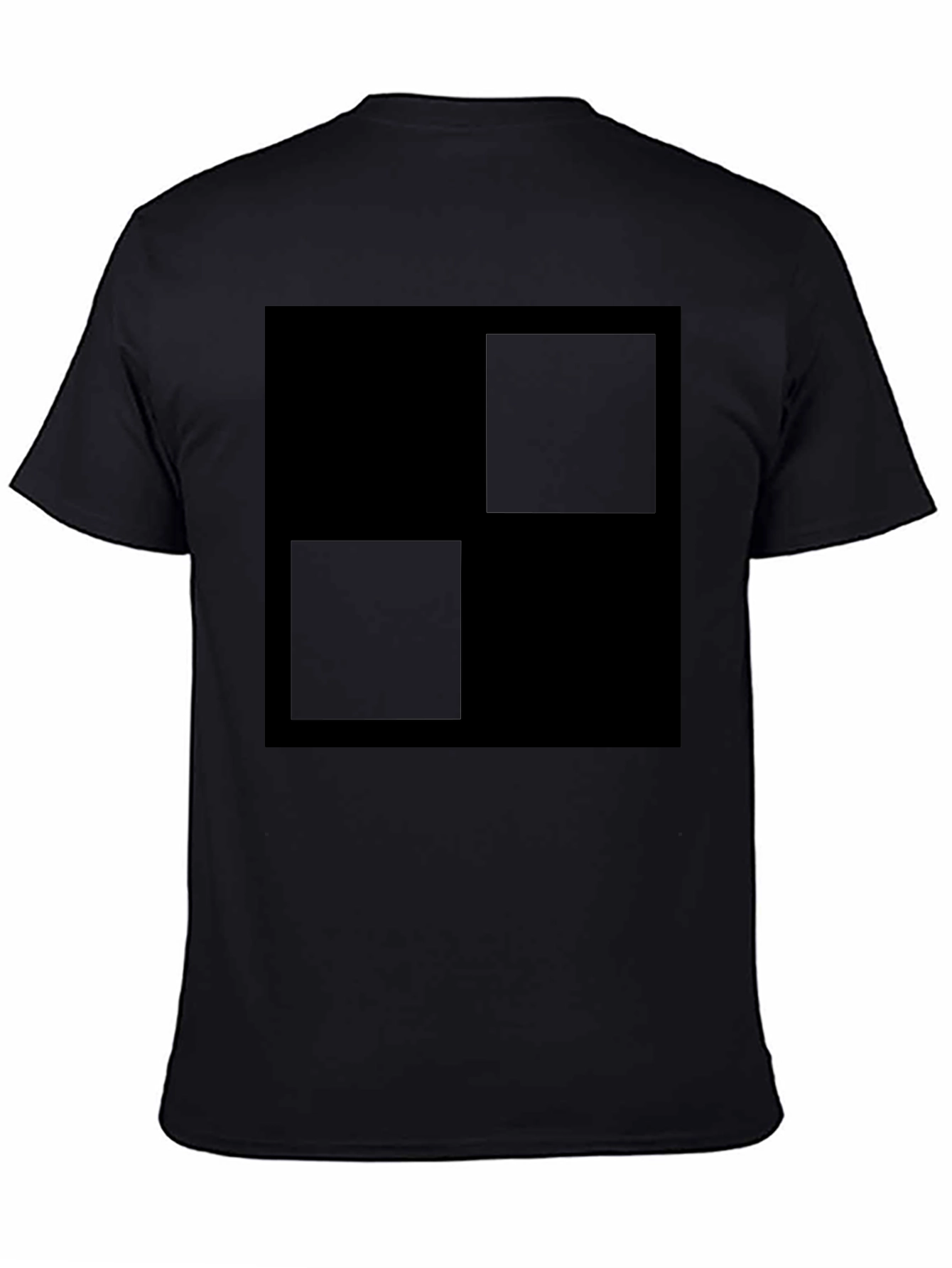 Modern Black Square Graphic T-Shirt